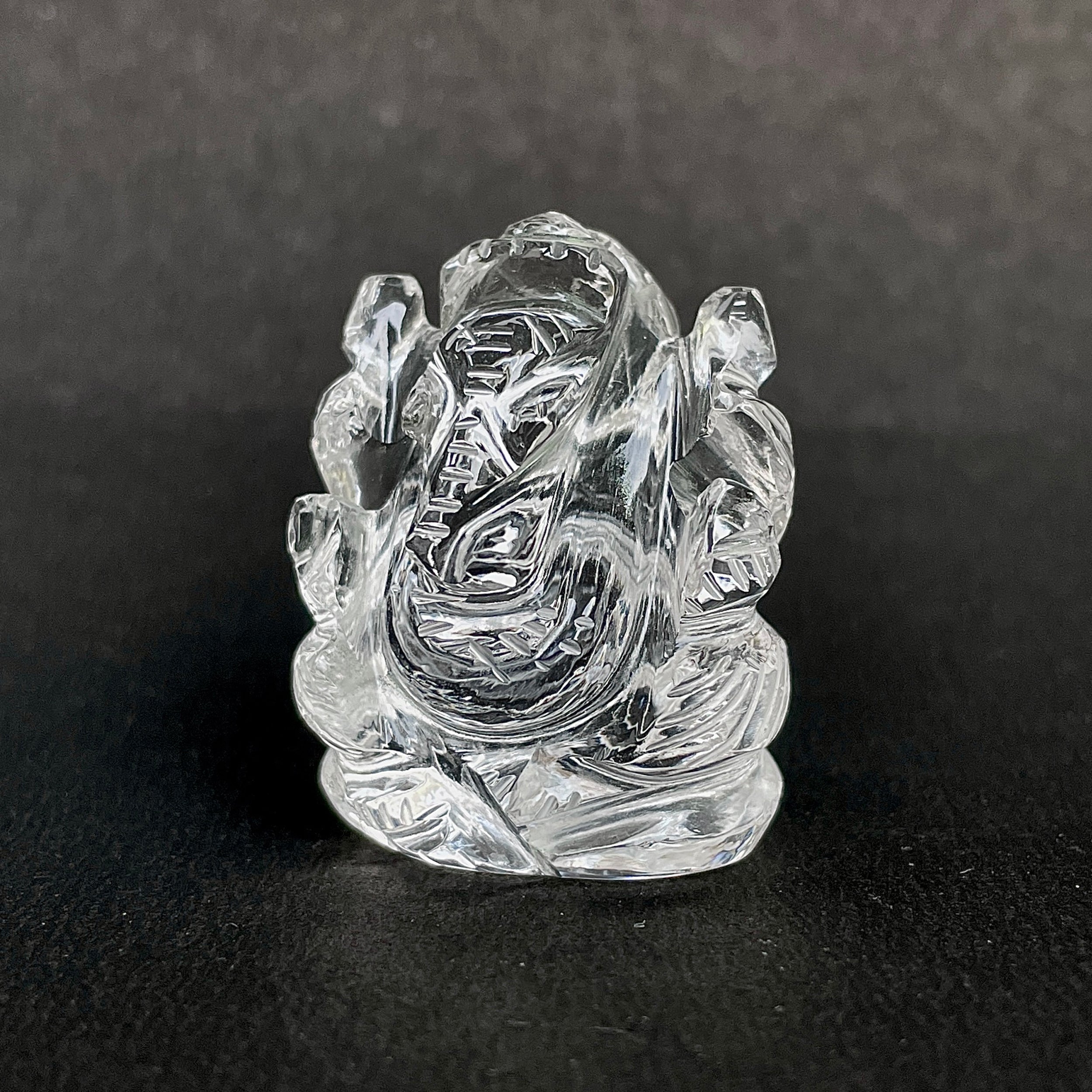 รูปเคารพพระพิฆเนศคริสตัลควอตซ์ 160.5 กะรัต สูง 3.5 ซม.(CST-MRT-54.)