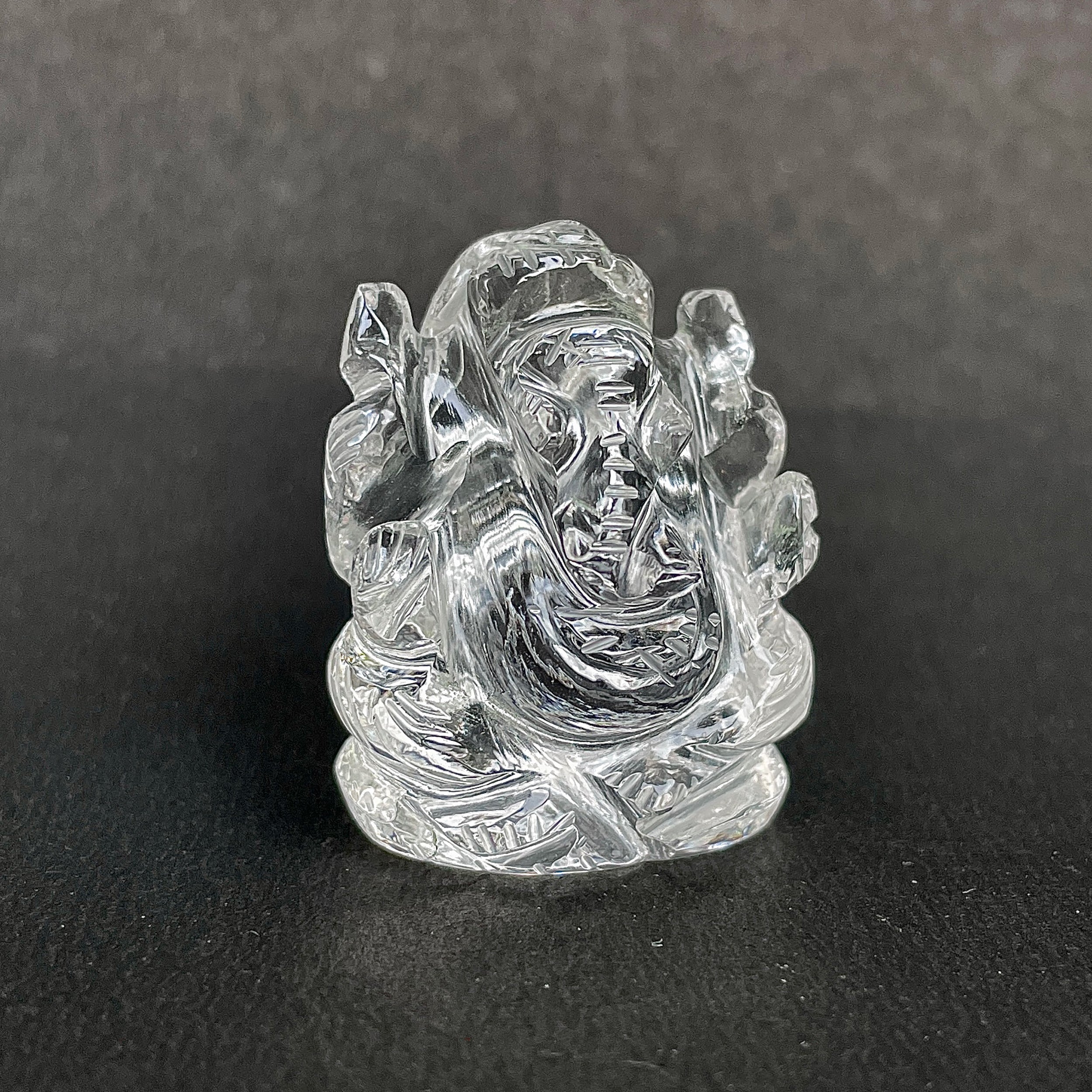 รูปเคารพพระพิฆเนศคริสตัลควอตซ์ 160.5 กะรัต สูง 3.5 ซม.(CST-MRT-54.)