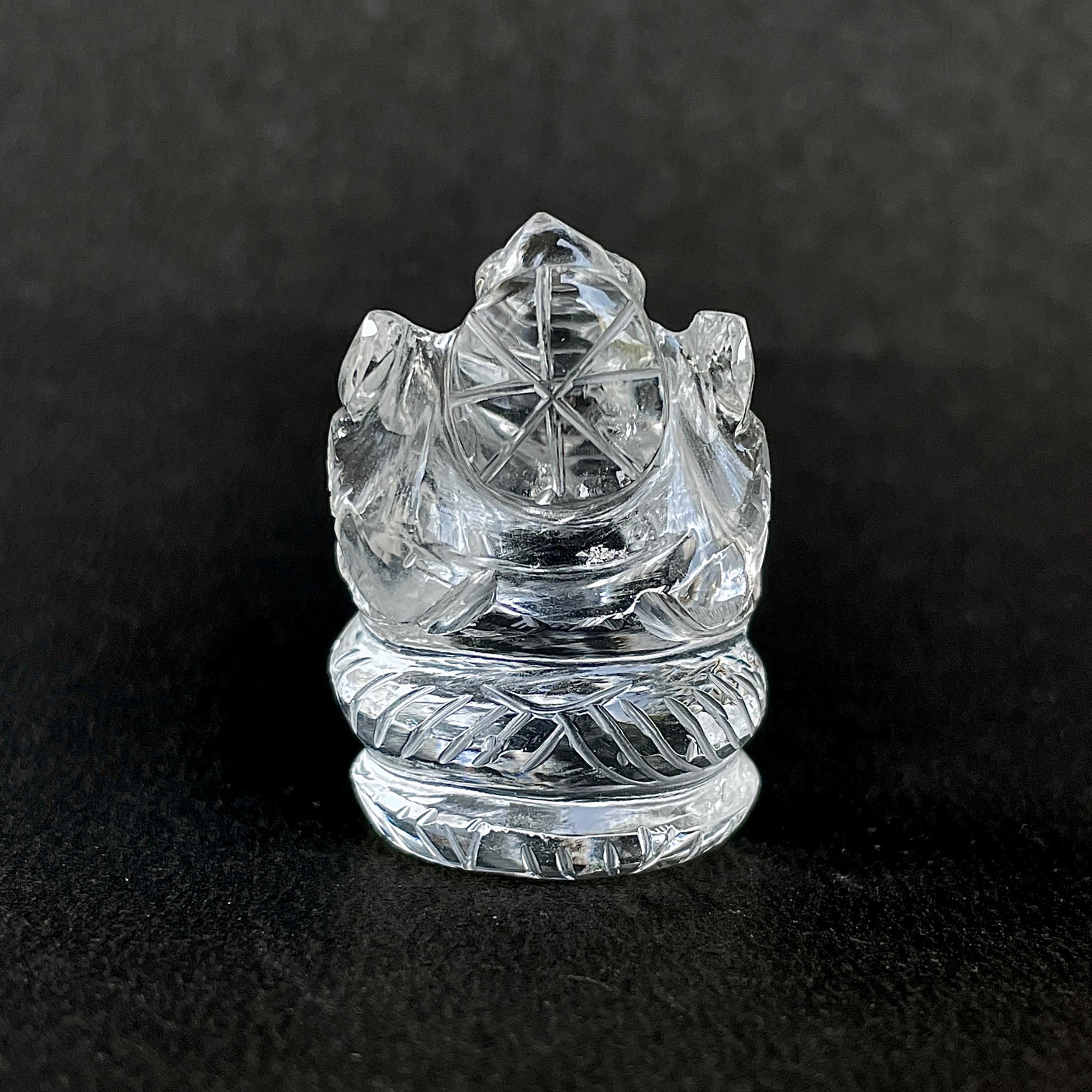Crystal Quartz Ganesha Idol 113 Carat Idol Height-3.5 CM-(CST-MRT-56.)