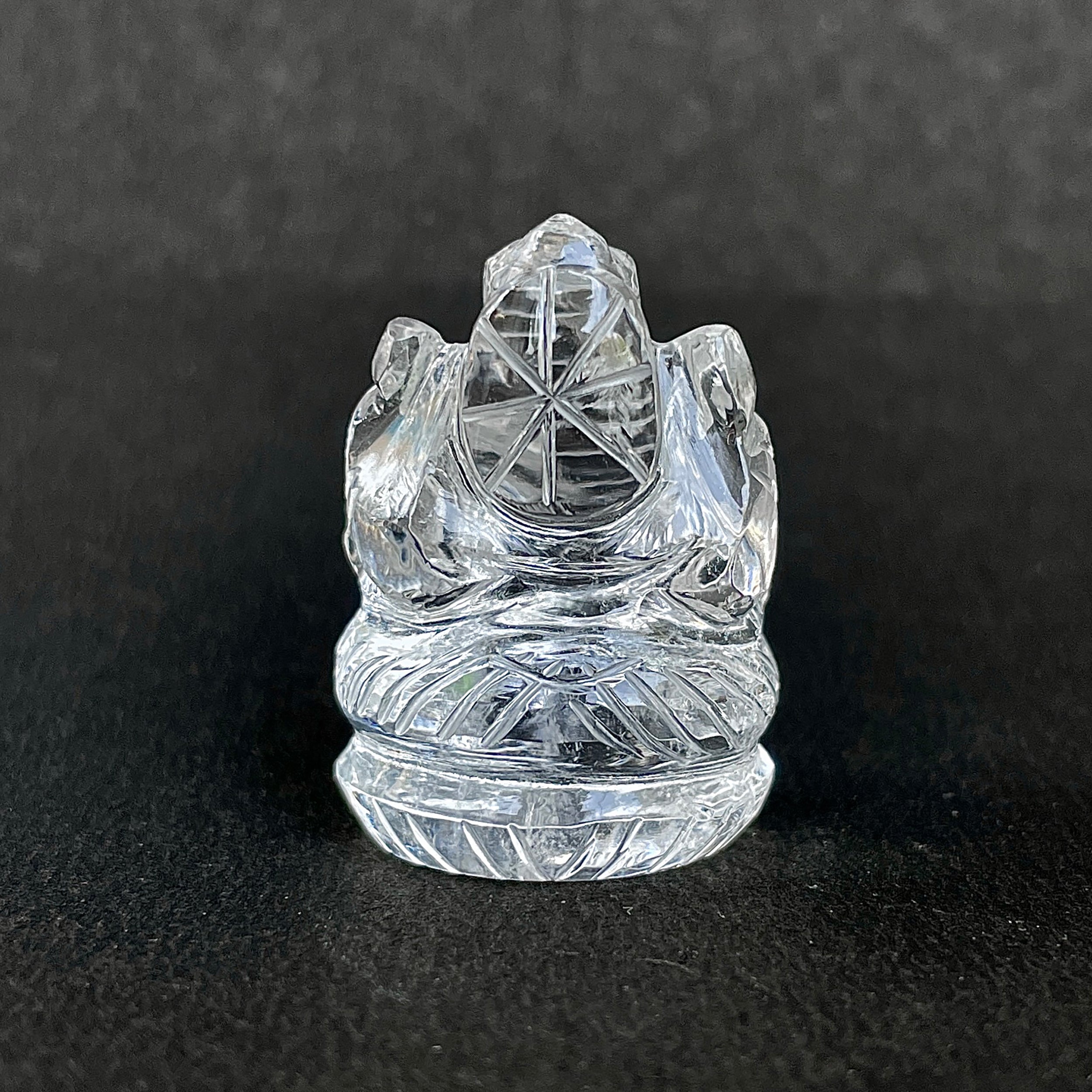 รูปเคารพพระพิฆเนศคริสตัลควอตซ์ 99 กะรัต สูง 3.3 ซม.(CST-MRT-57.)