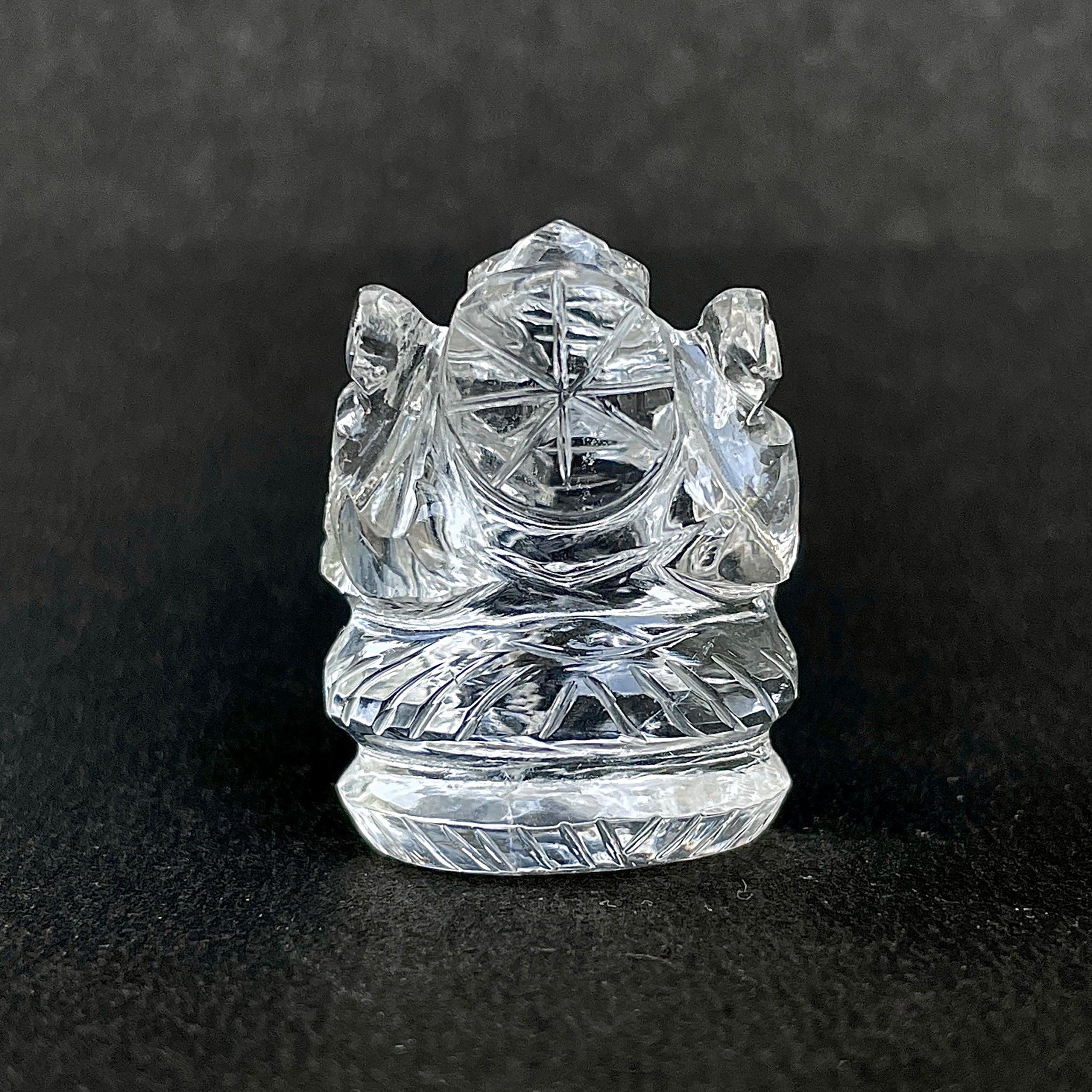 รูปเคารพพระพิฆเนศคริสตัลควอตซ์ 83 กะรัต สูง 3 ซม.(CST-MRT-58.)