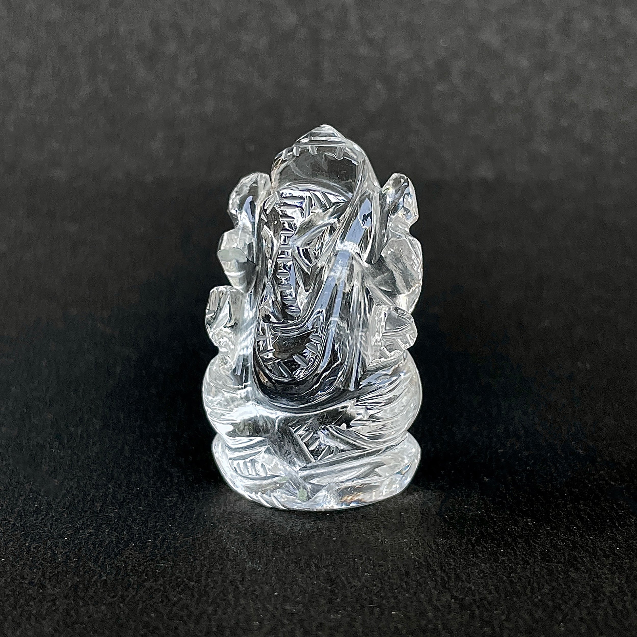 Crystal Quartz Ganesha Idol 127.5 Carat Idol Height-4 CM-(CST-MRT-59.)