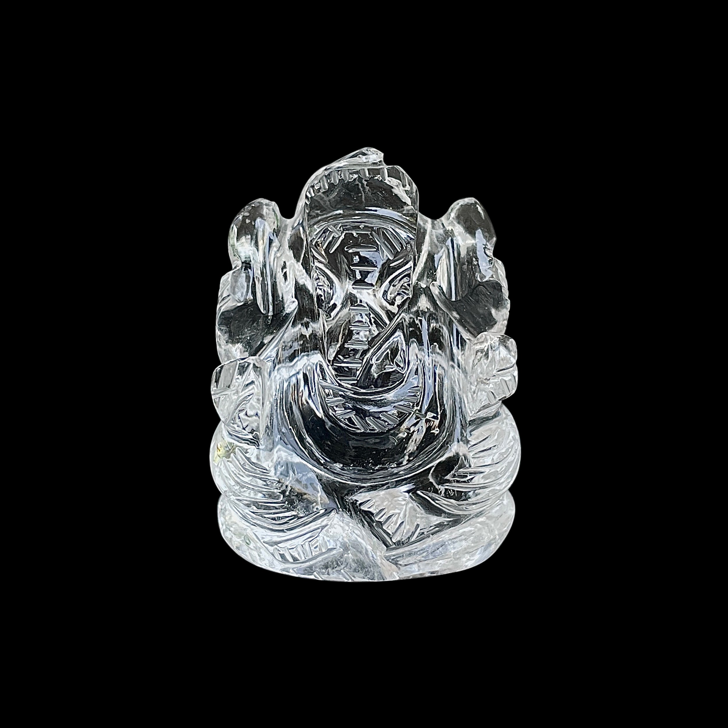 รูปเคารพพระพิฆเนศคริสตัลควอตซ์ 184 กะรัต สูง 4 ซม.(CST-MRT-60.)