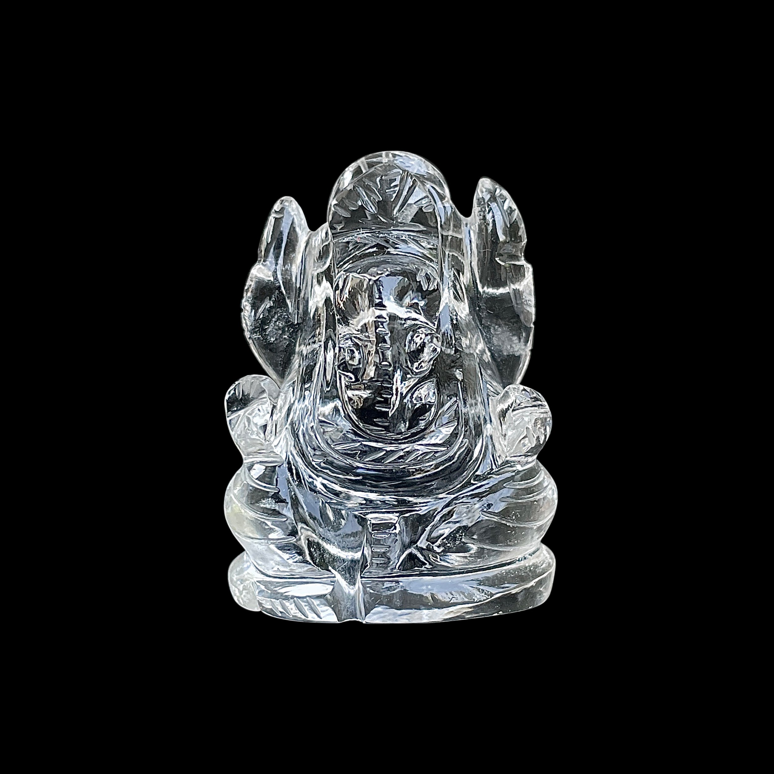 รูปเคารพพระพิฆเนศคริสตัลควอตซ์ 140 กะรัต สูง 3.8 ซม.(CST-MRT-61.)