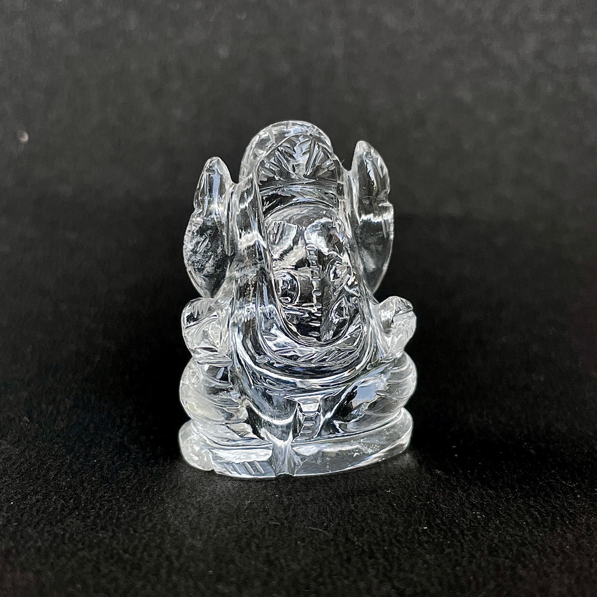 รูปเคารพพระพิฆเนศคริสตัลควอตซ์ 140 กะรัต สูง 3.8 ซม.(CST-MRT-61.)