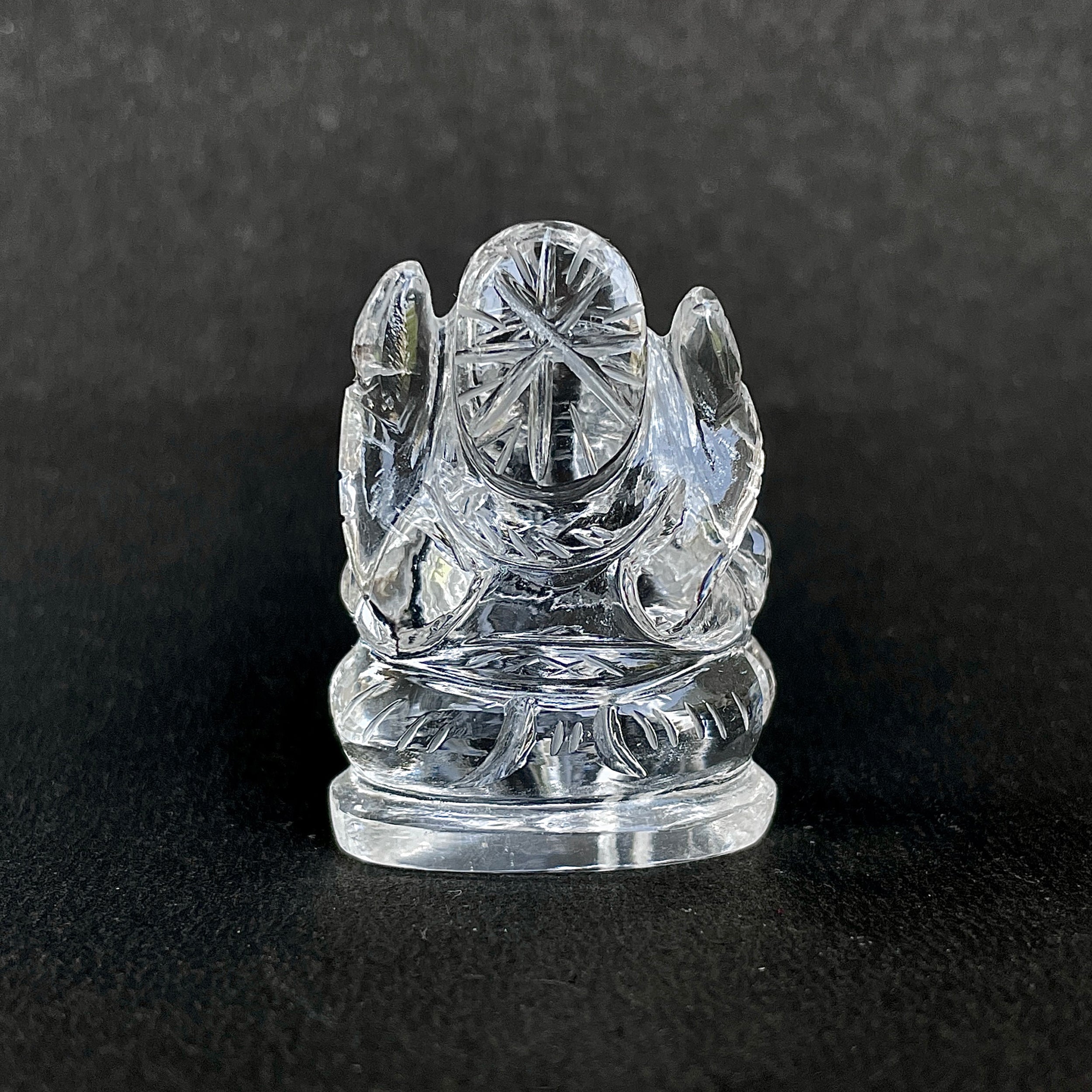 รูปเคารพพระพิฆเนศคริสตัลควอตซ์ 140 กะรัต สูง 3.8 ซม.(CST-MRT-61.)