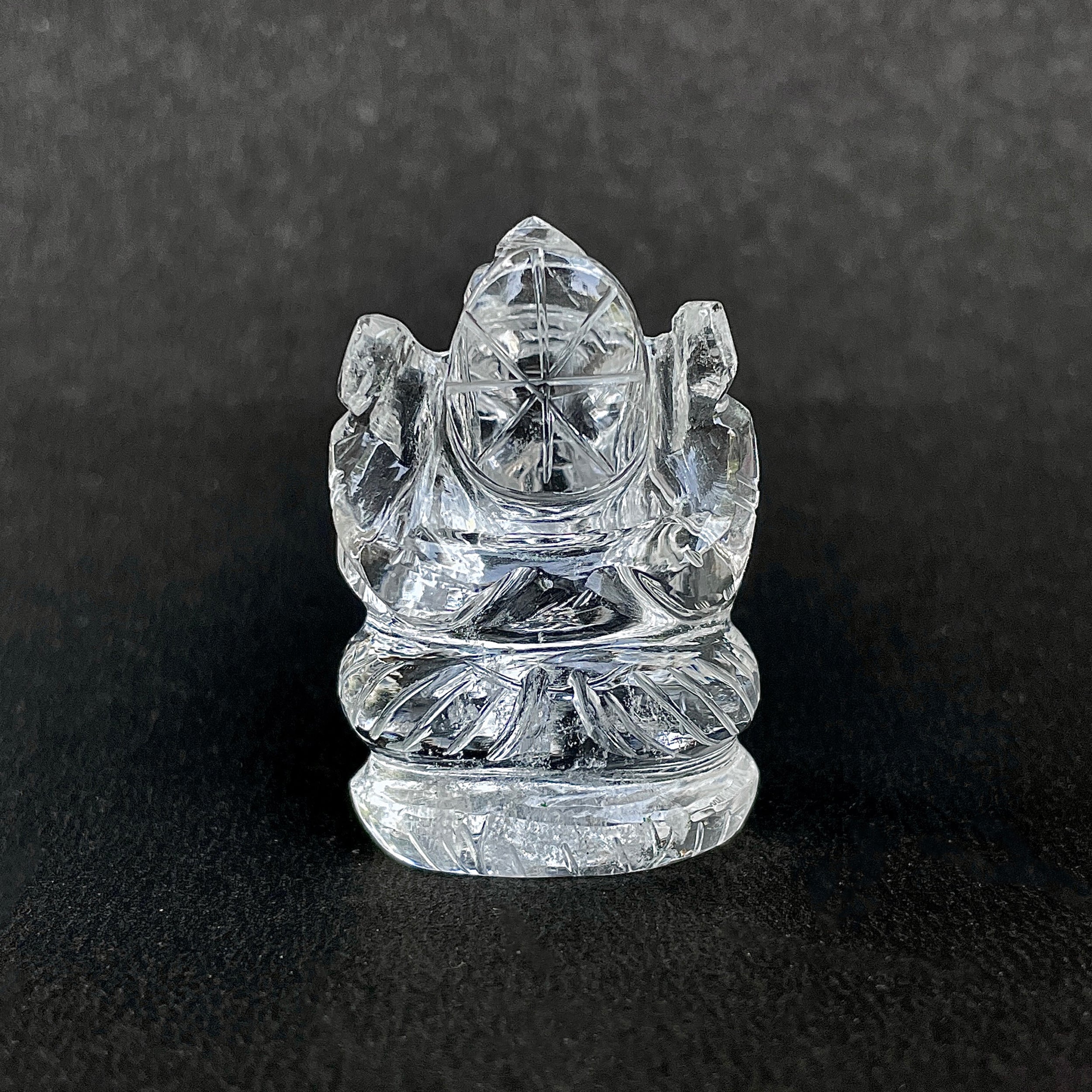 Crystal Quartz Ganesha Idol 137 Carat Idol Height-3.8 CM-(CST-MRT-63.)