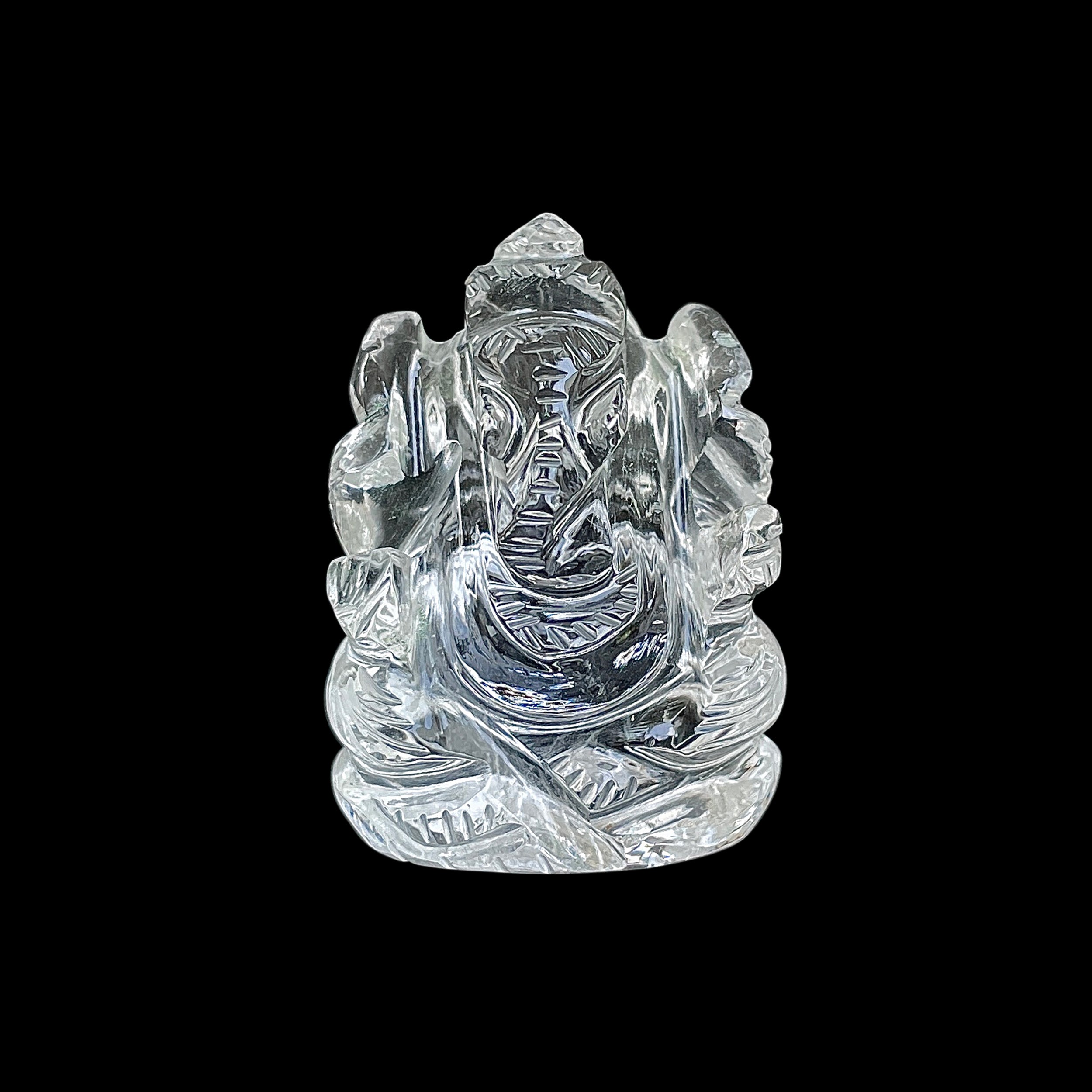 รูปเคารพพระพิฆเนศคริสตัลควอตซ์ 145 กะรัต สูง 3.8 ซม.(CST-MRT-65.)
