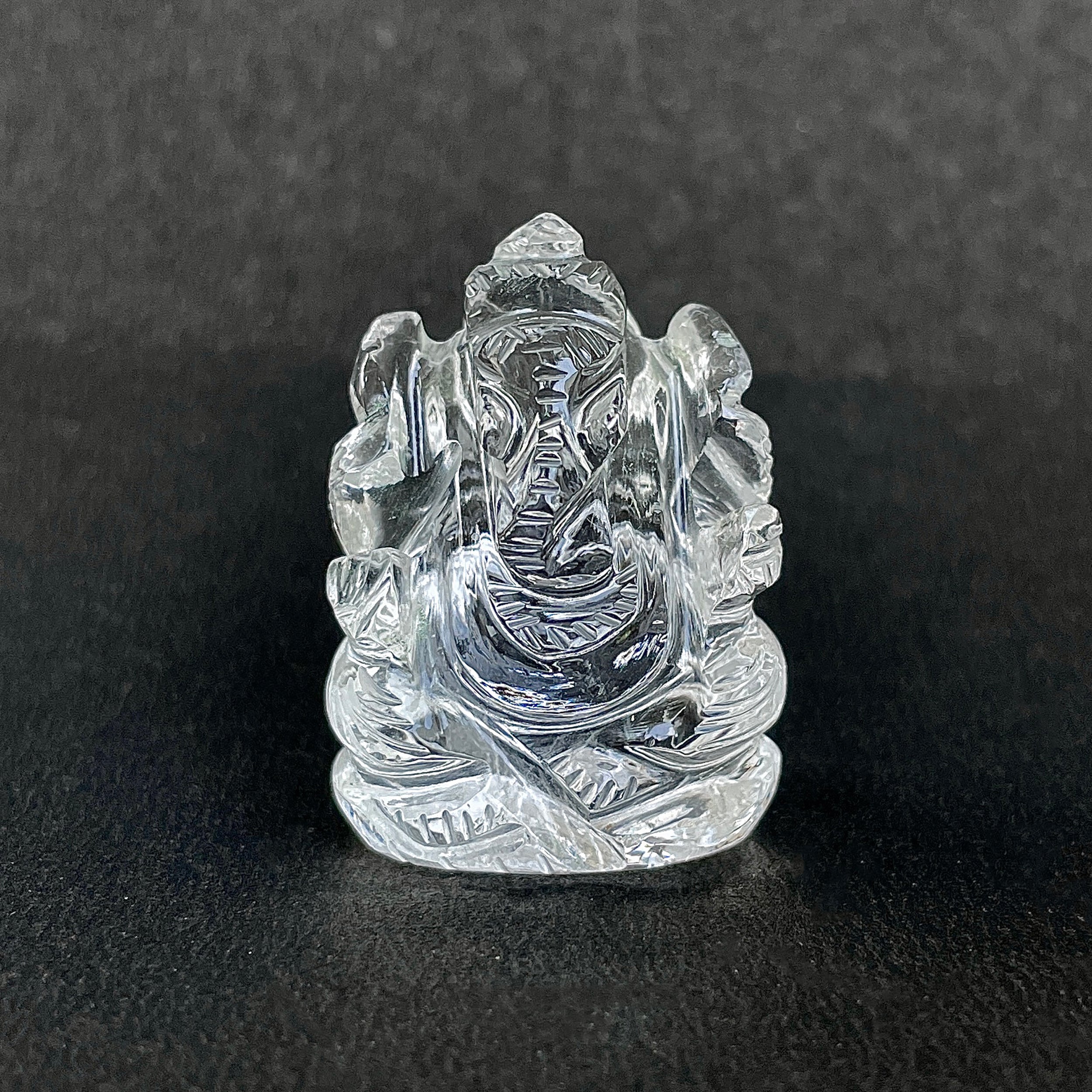รูปเคารพพระพิฆเนศคริสตัลควอตซ์ 145 กะรัต สูง 3.8 ซม.(CST-MRT-65.)