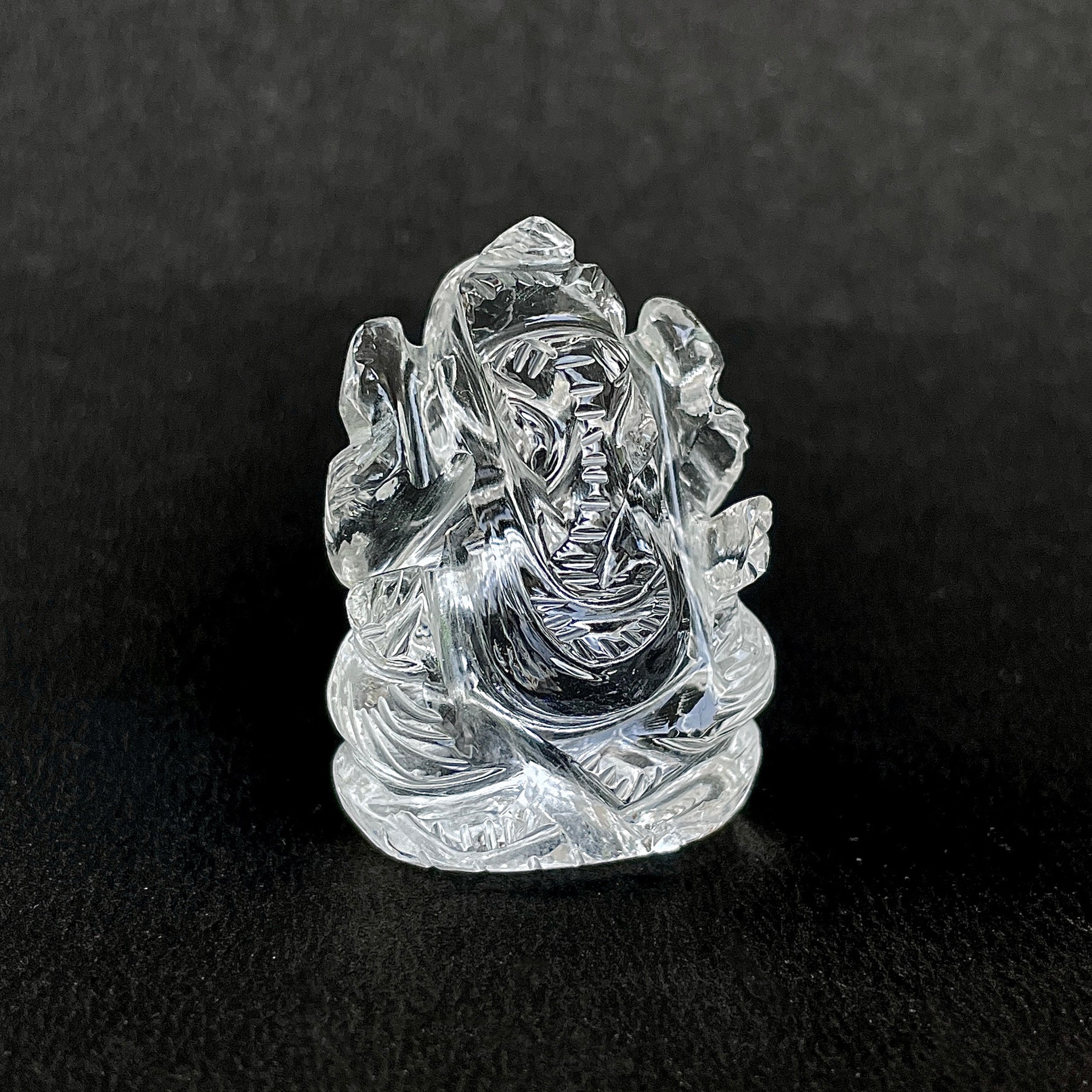 รูปเคารพพระพิฆเนศคริสตัลควอตซ์ 145 กะรัต สูง 3.8 ซม.(CST-MRT-65.)