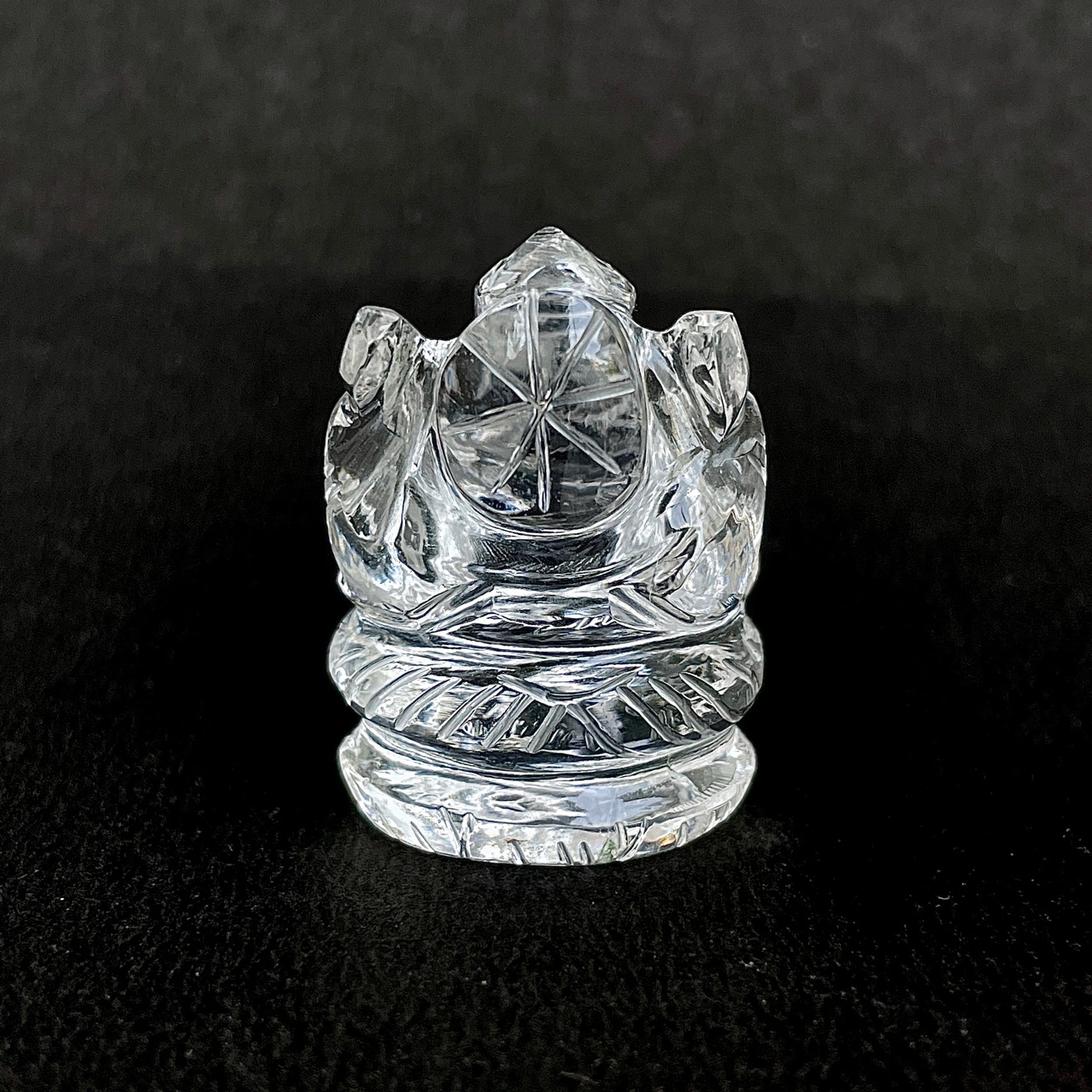 Crystal Quartz Ganesha Idol 103.5 Carat Idol Height-3.3 CM-(CST-MRT-66.)