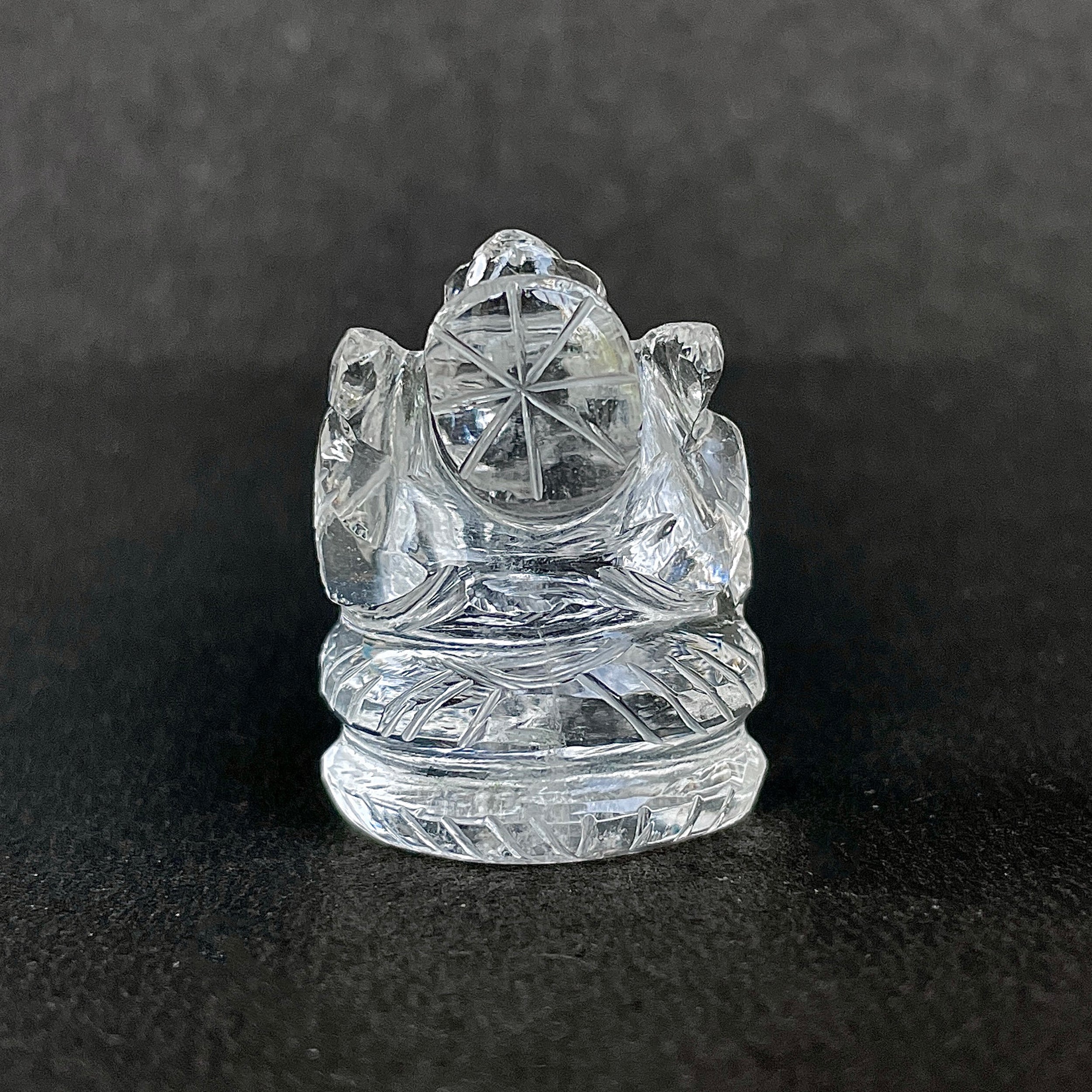 รูปเคารพพระพิฆเนศคริสตัลควอตซ์ 89 กะรัต สูง 3 ซม.(CST-MRT-67.)