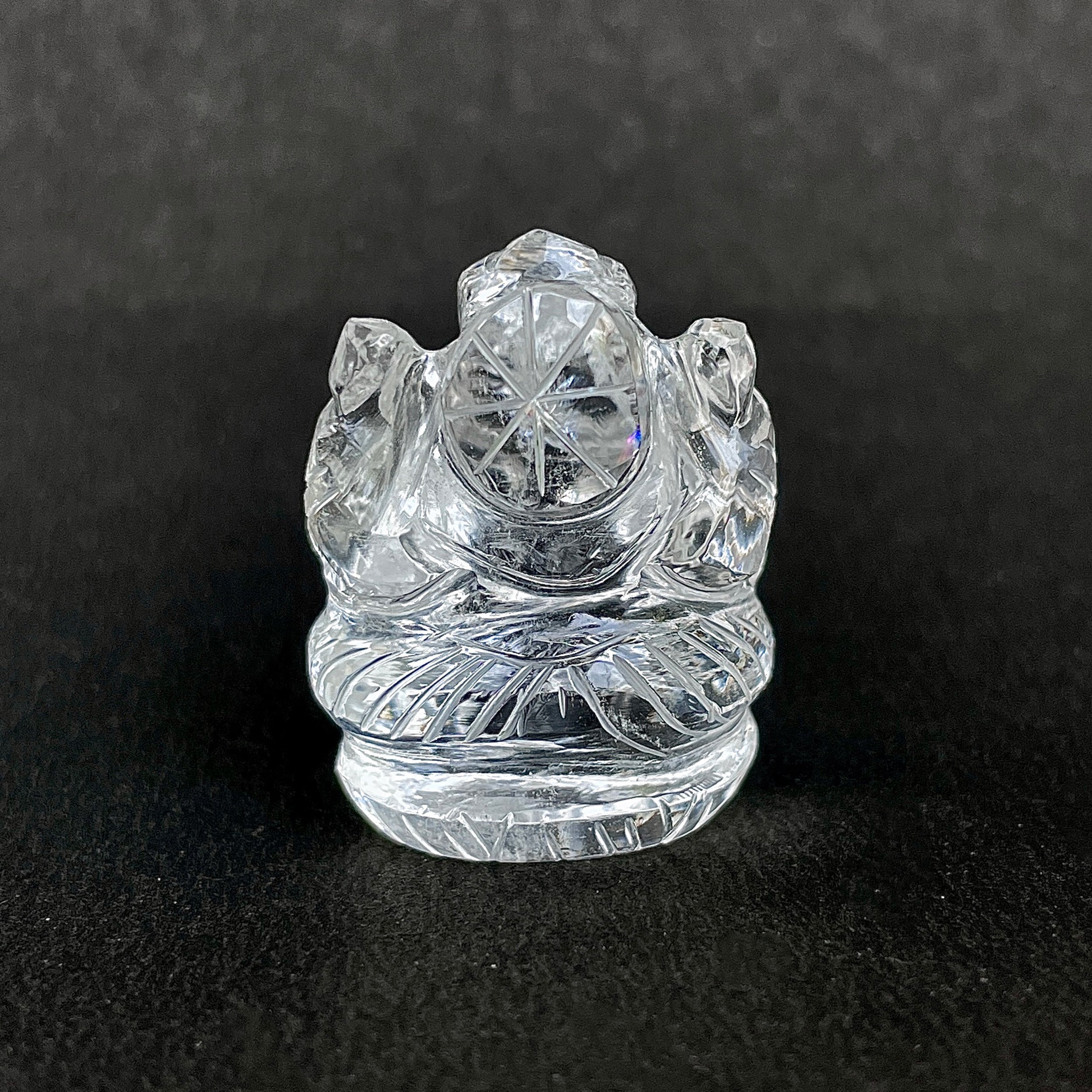 Crystal Quartz Ganesha Idol 109.5 Carat Idol Height-3.3 CM-(CST-MRT-68.)