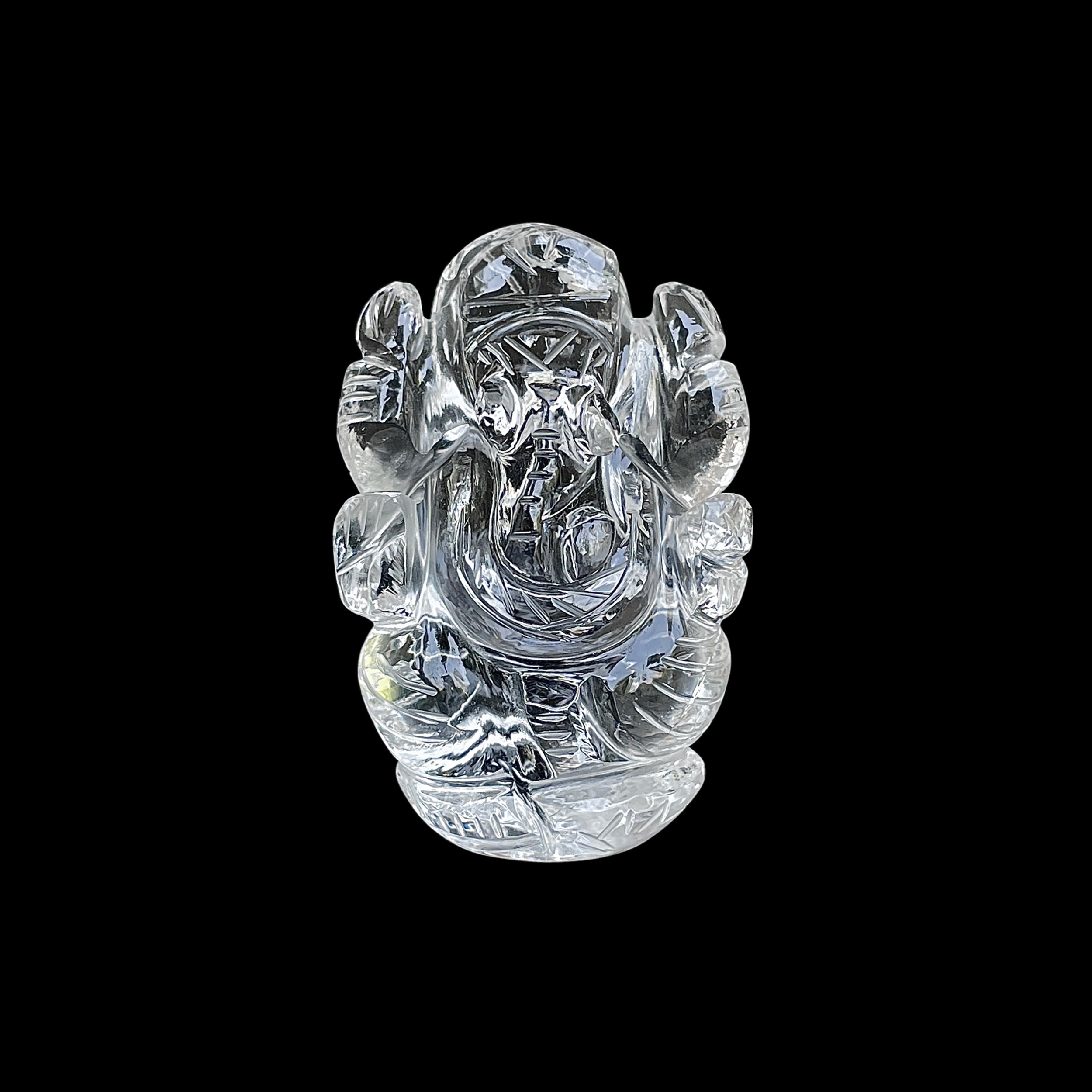 รูปเคารพพระพิฆเนศคริสตัลควอตซ์ 232.5 กะรัต สูง 5 ซม.(CST-MRT-70.)