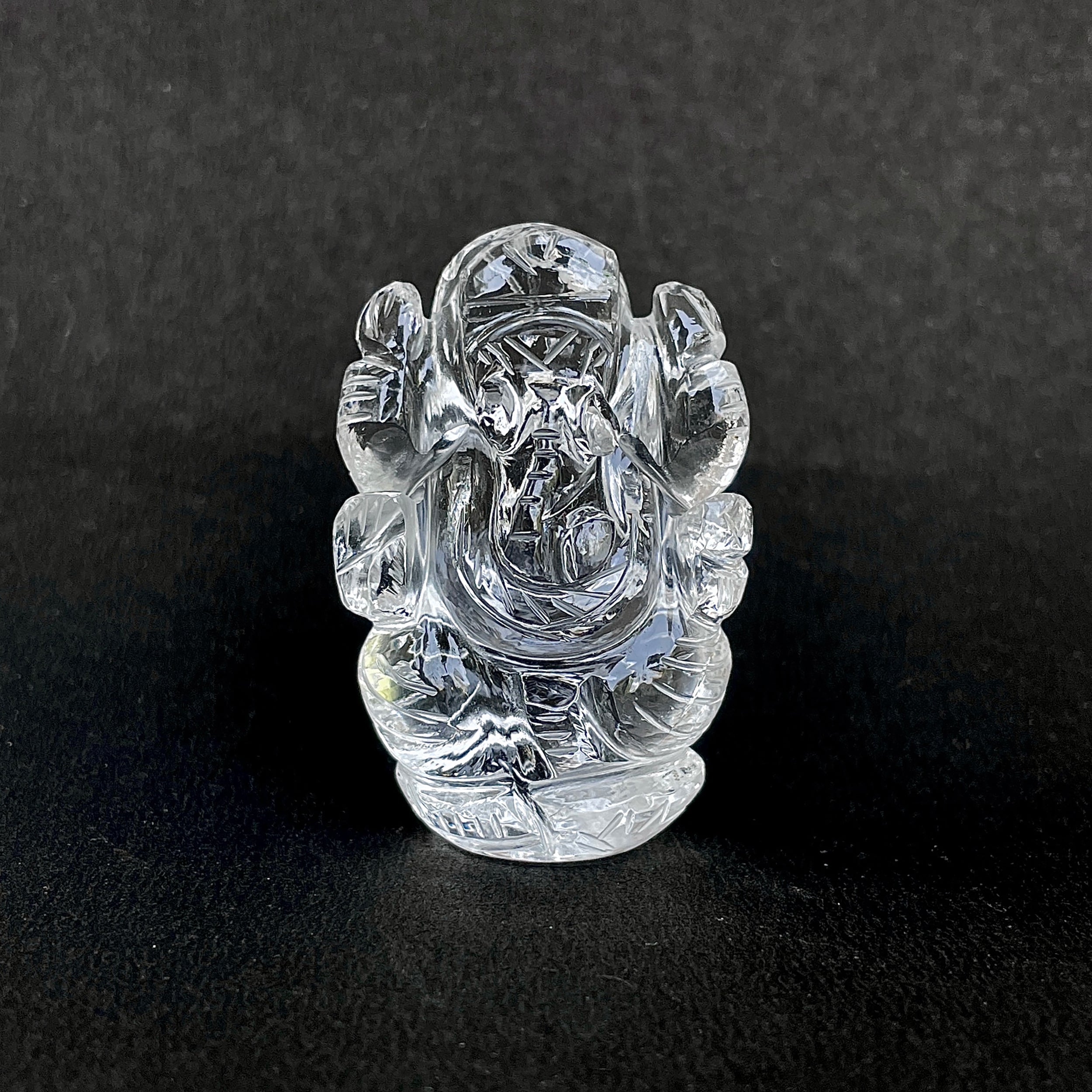 รูปเคารพพระพิฆเนศคริสตัลควอตซ์ 232.5 กะรัต สูง 5 ซม.(CST-MRT-70.)