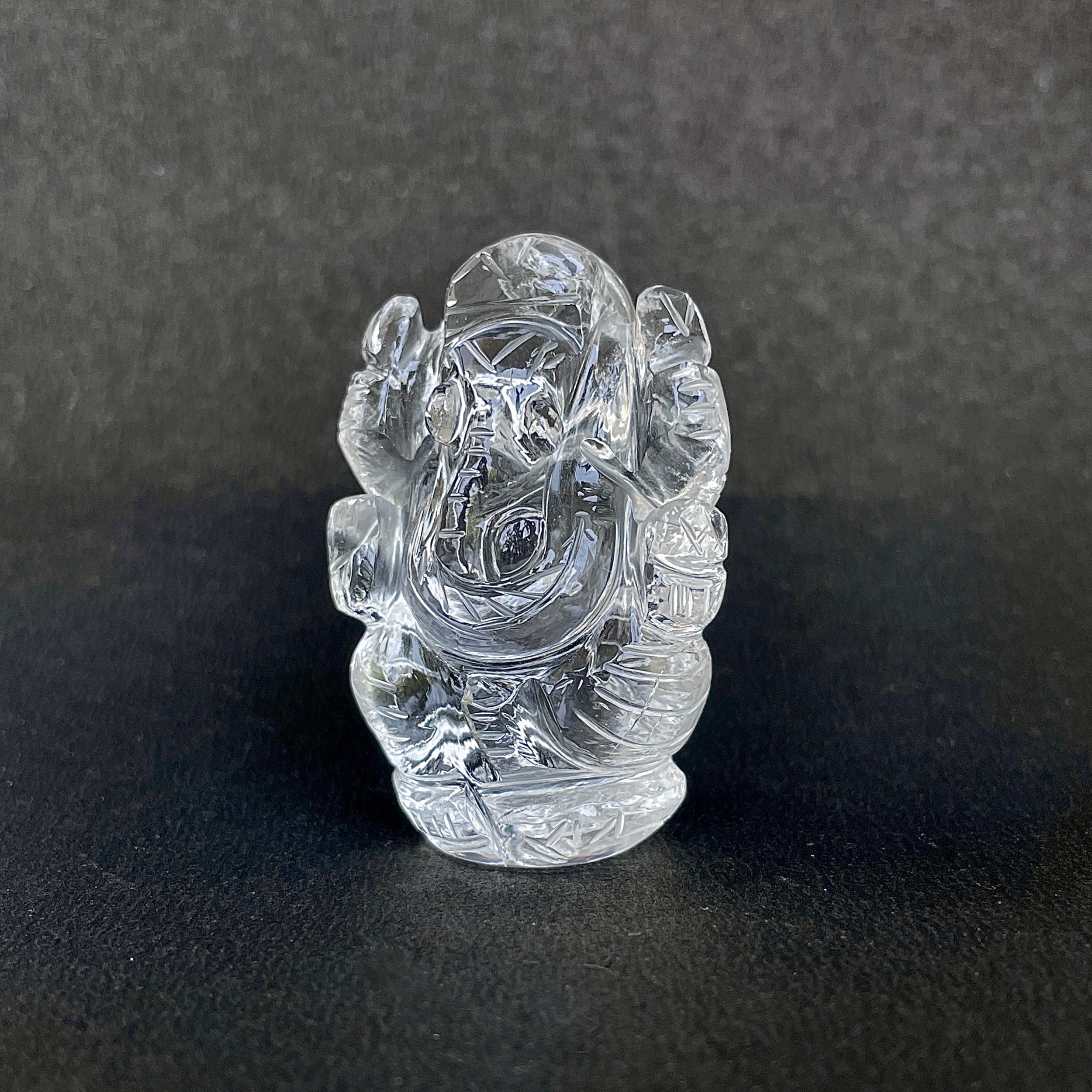 รูปเคารพพระพิฆเนศคริสตัลควอตซ์ 232.5 กะรัต สูง 5 ซม.(CST-MRT-70.)