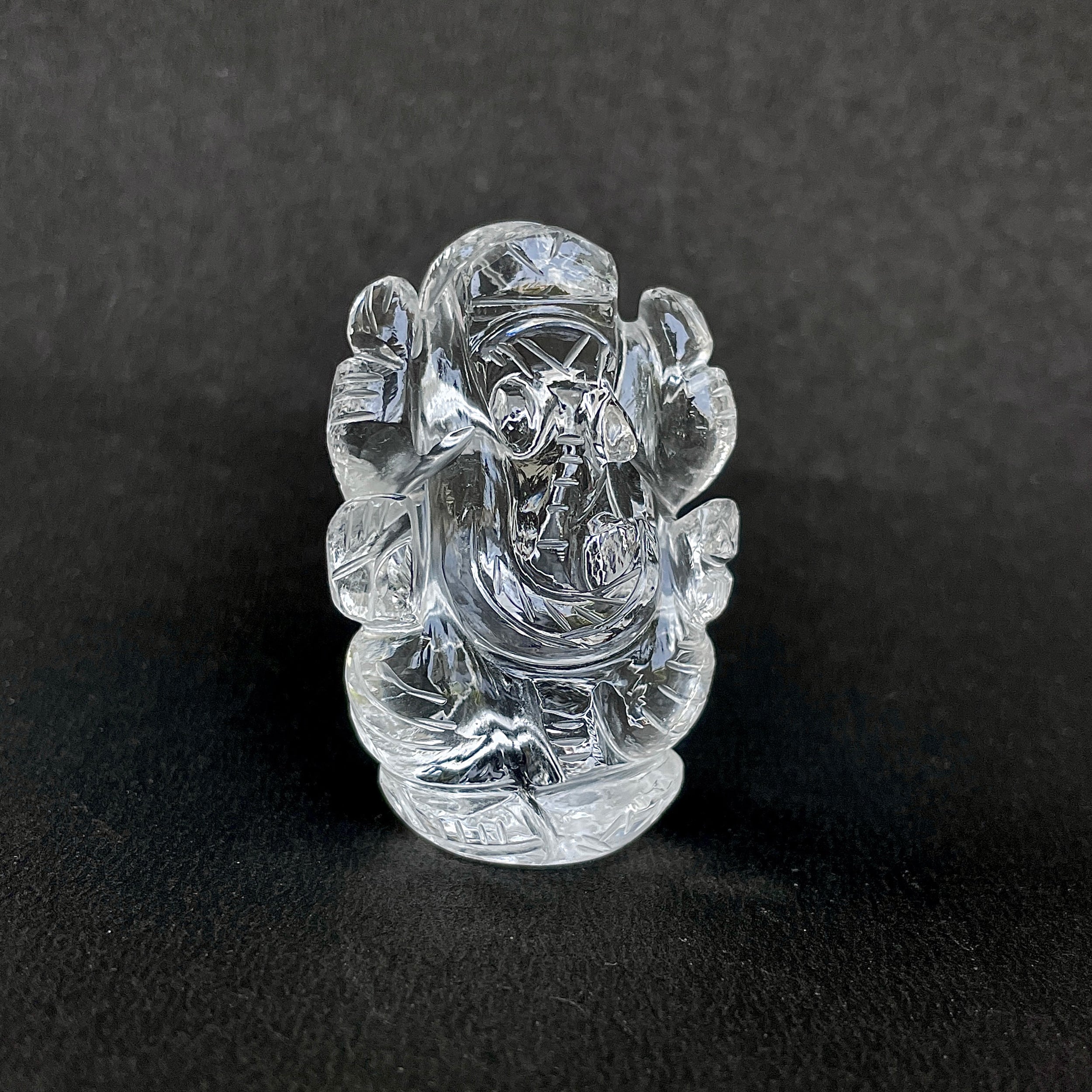 รูปเคารพพระพิฆเนศคริสตัลควอตซ์ 232.5 กะรัต สูง 5 ซม.(CST-MRT-70.)