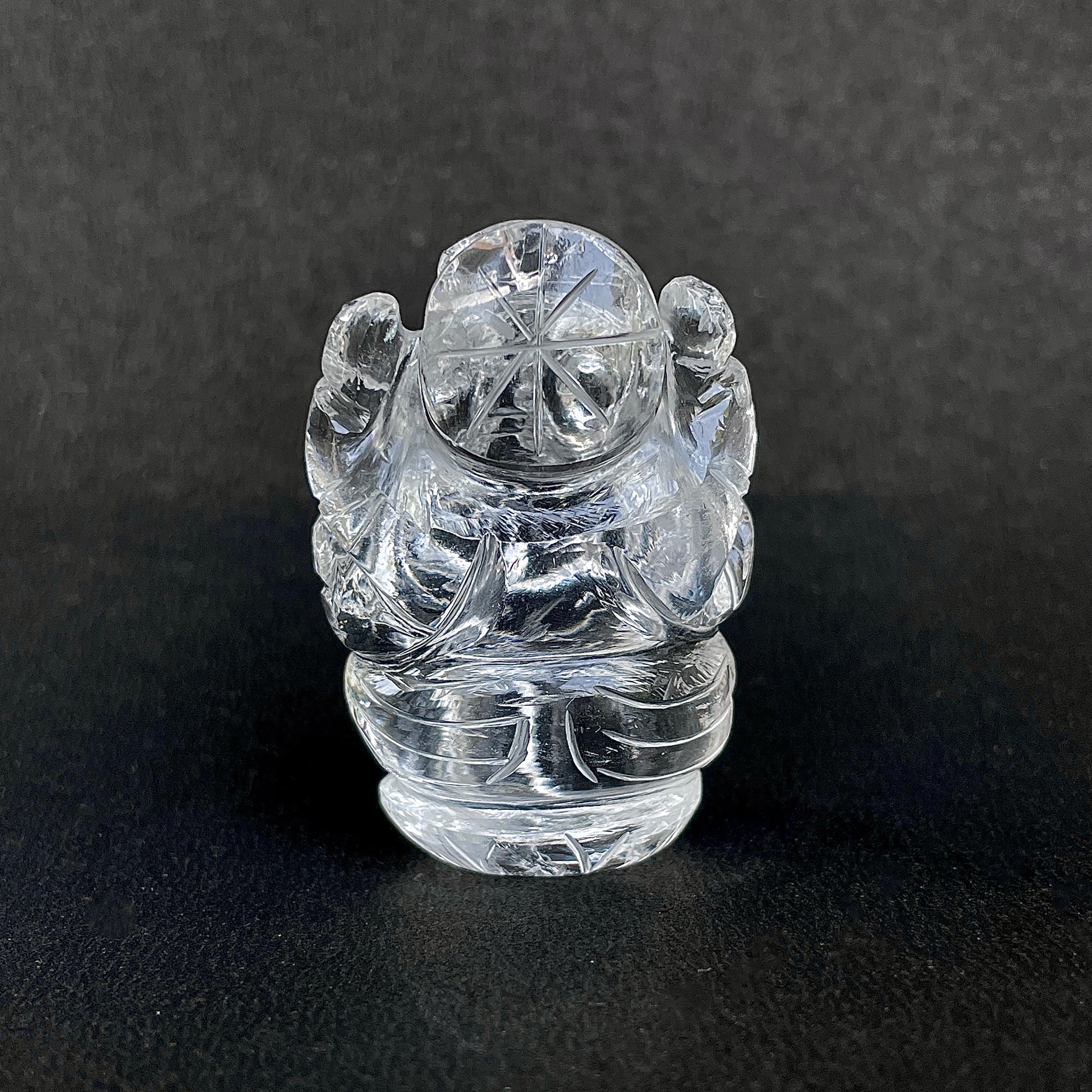 รูปเคารพพระพิฆเนศคริสตัลควอตซ์ 232.5 กะรัต สูง 5 ซม.(CST-MRT-70.)