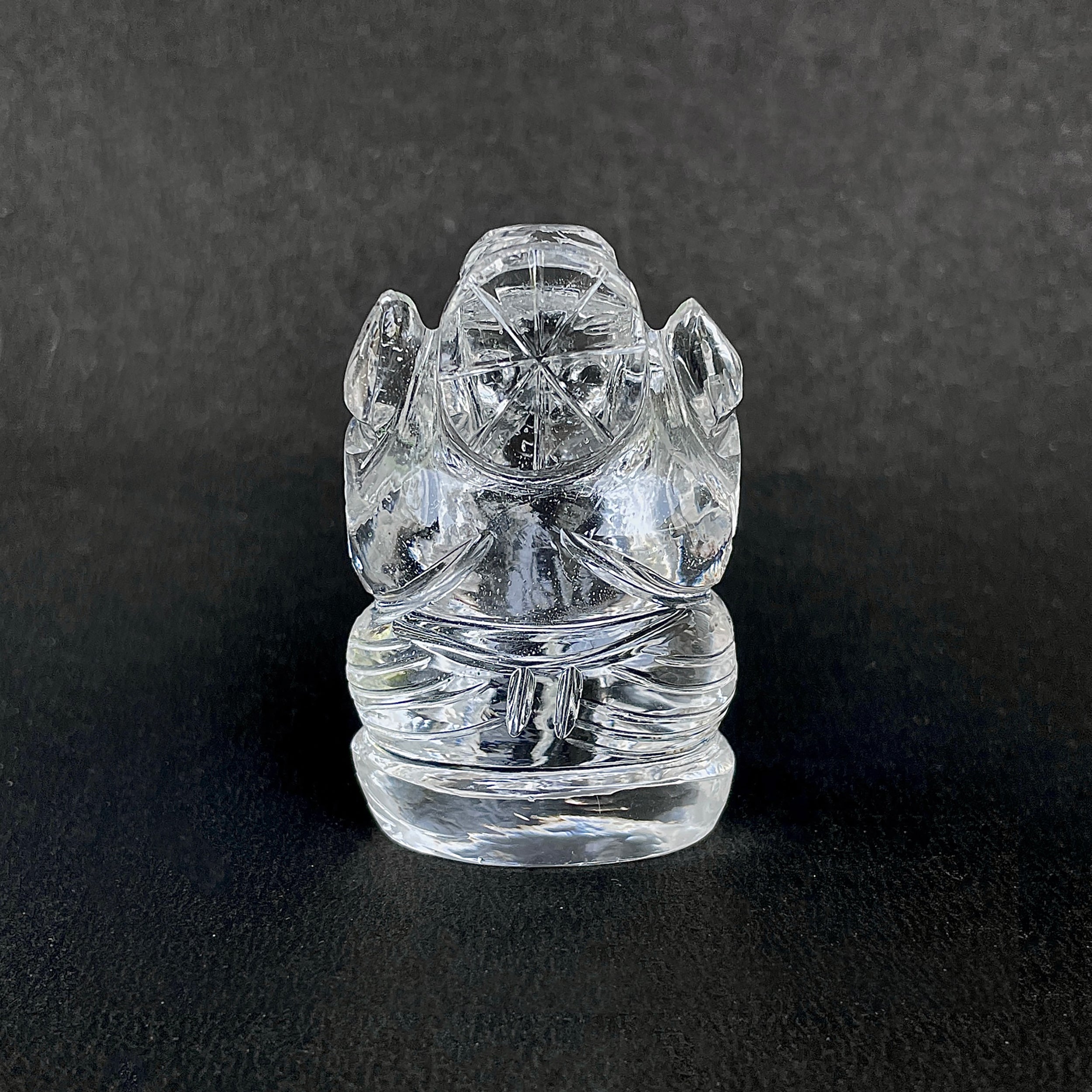 รูปเคารพพระพิฆเนศคริสตัลควอตซ์ 370.5 กะรัต สูง 5.3 ซม.(CST-MRT-72.)