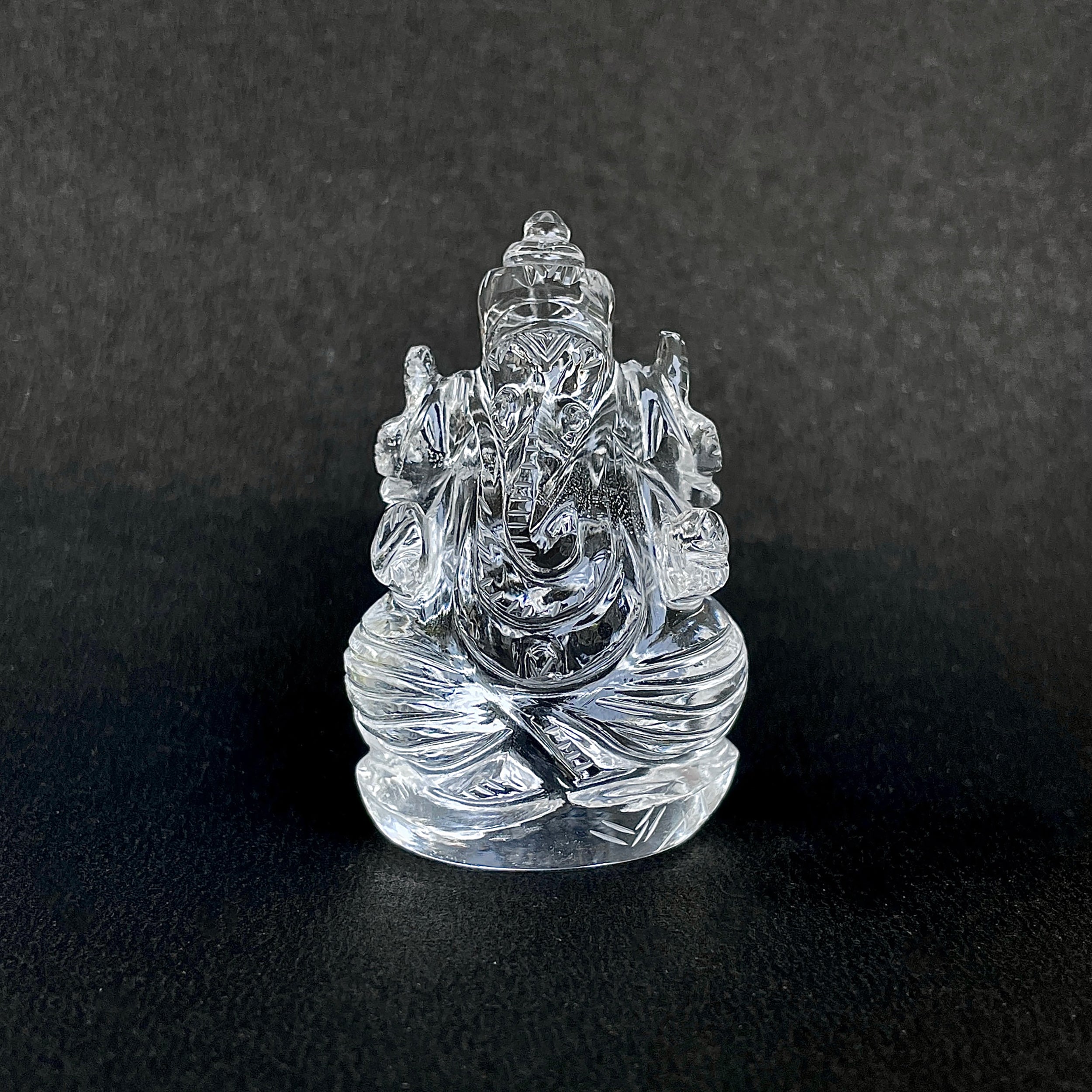 รูปเคารพพระพิฆเนศคริสตัลควอตซ์ 313 กะรัต สูง 5.3 ซม.(CST-MRT-73.)