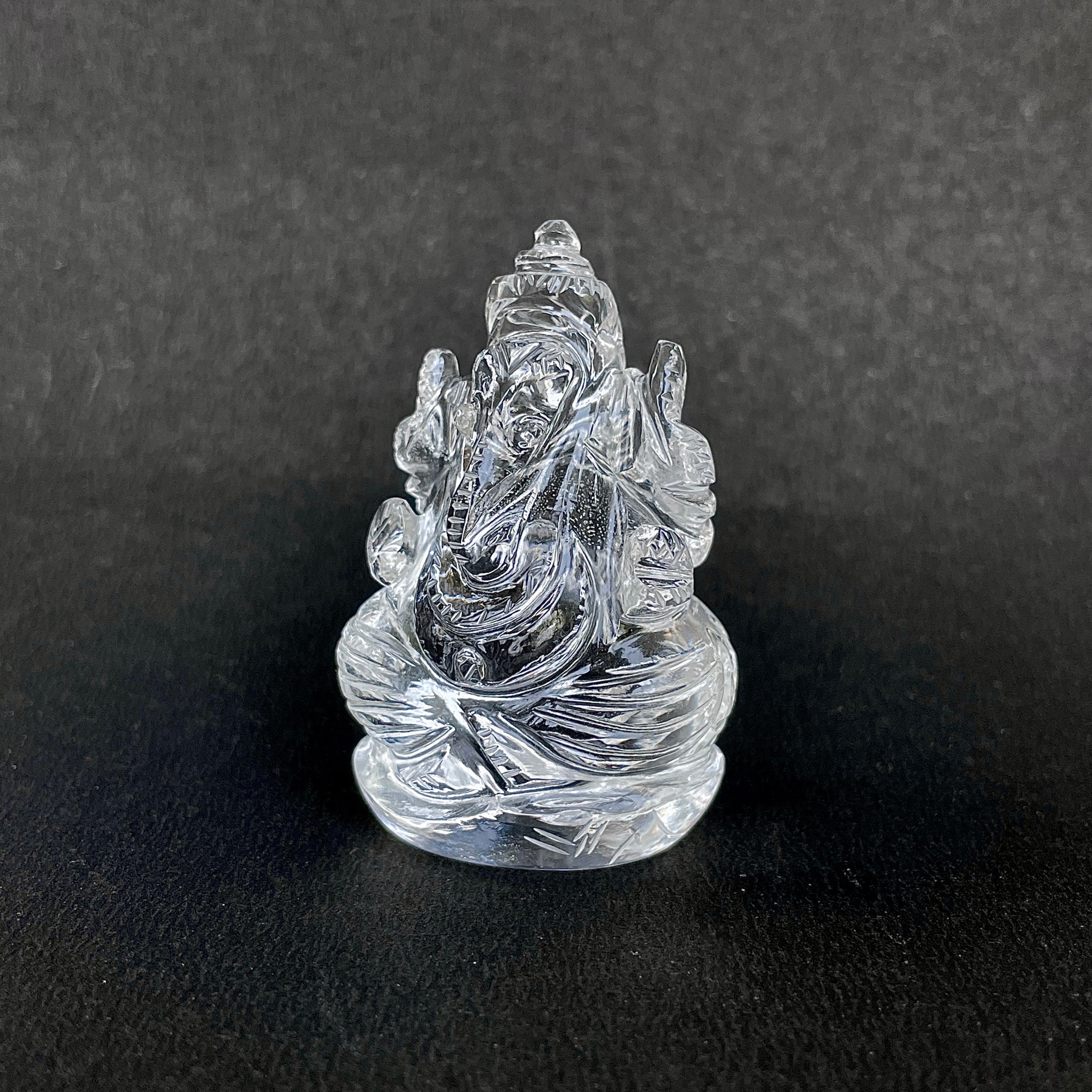 รูปเคารพพระพิฆเนศคริสตัลควอตซ์ 313 กะรัต สูง 5.3 ซม.(CST-MRT-73.)