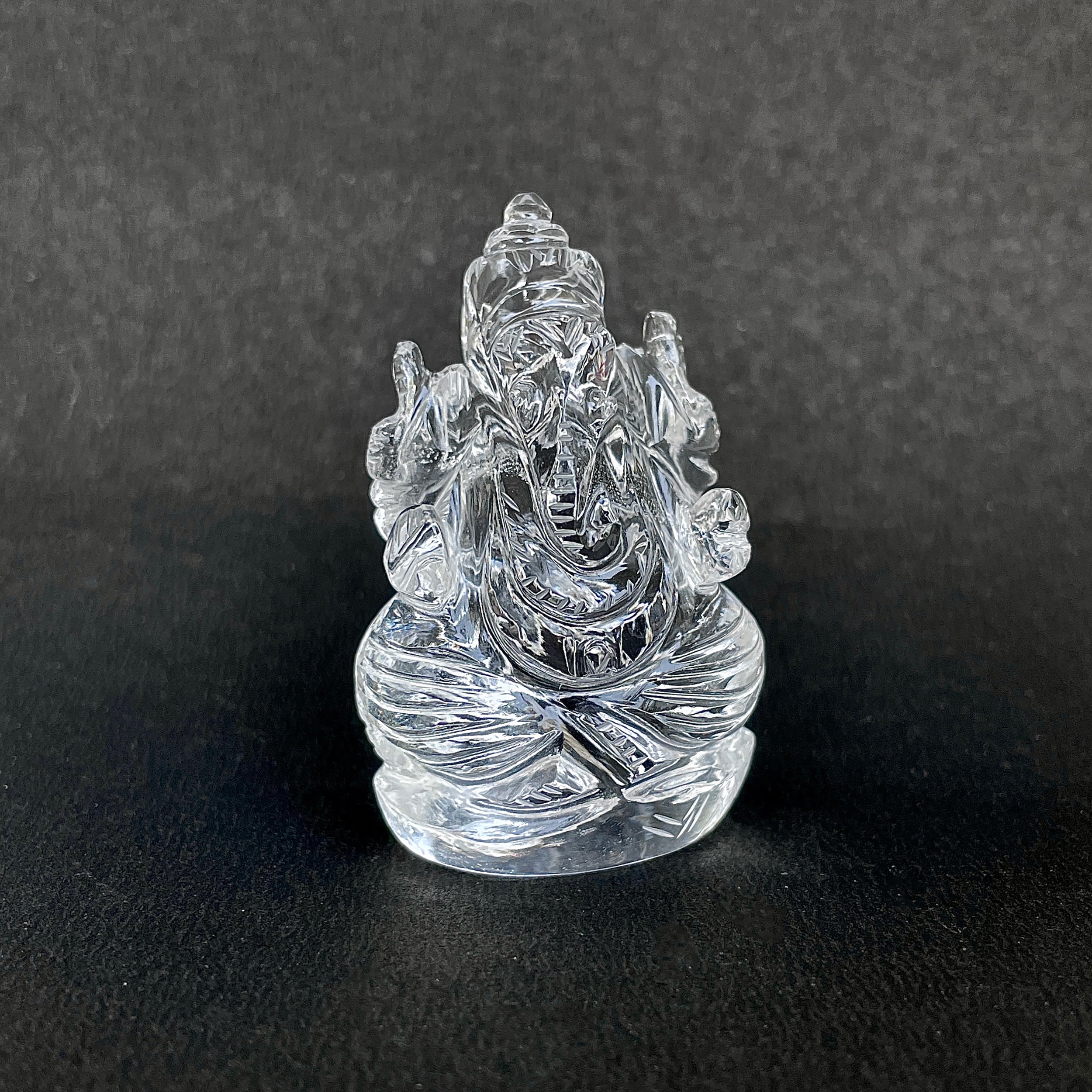 รูปเคารพพระพิฆเนศคริสตัลควอตซ์ 313 กะรัต สูง 5.3 ซม.(CST-MRT-73.)