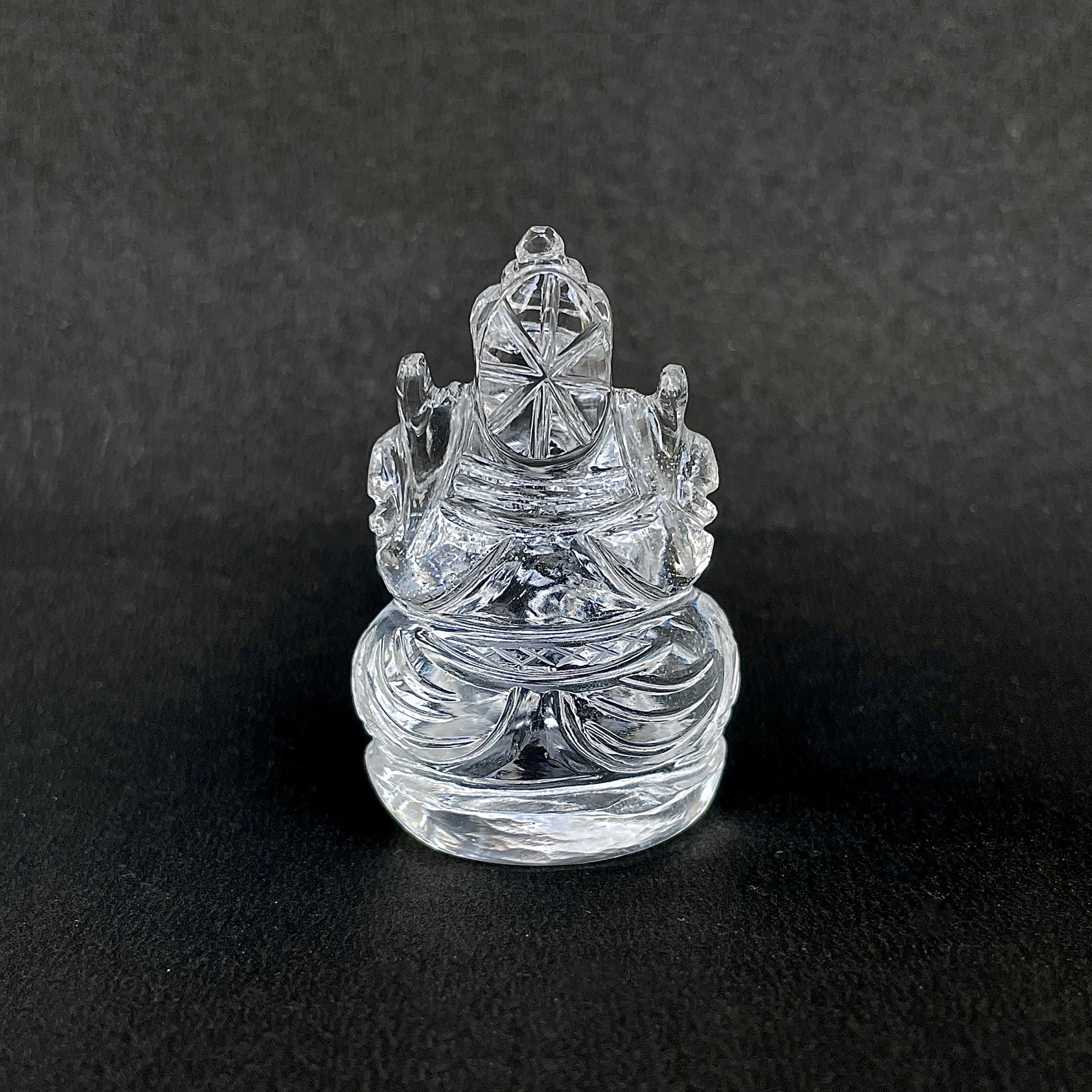 รูปเคารพพระพิฆเนศคริสตัลควอตซ์ 313 กะรัต สูง 5.3 ซม.(CST-MRT-73.)