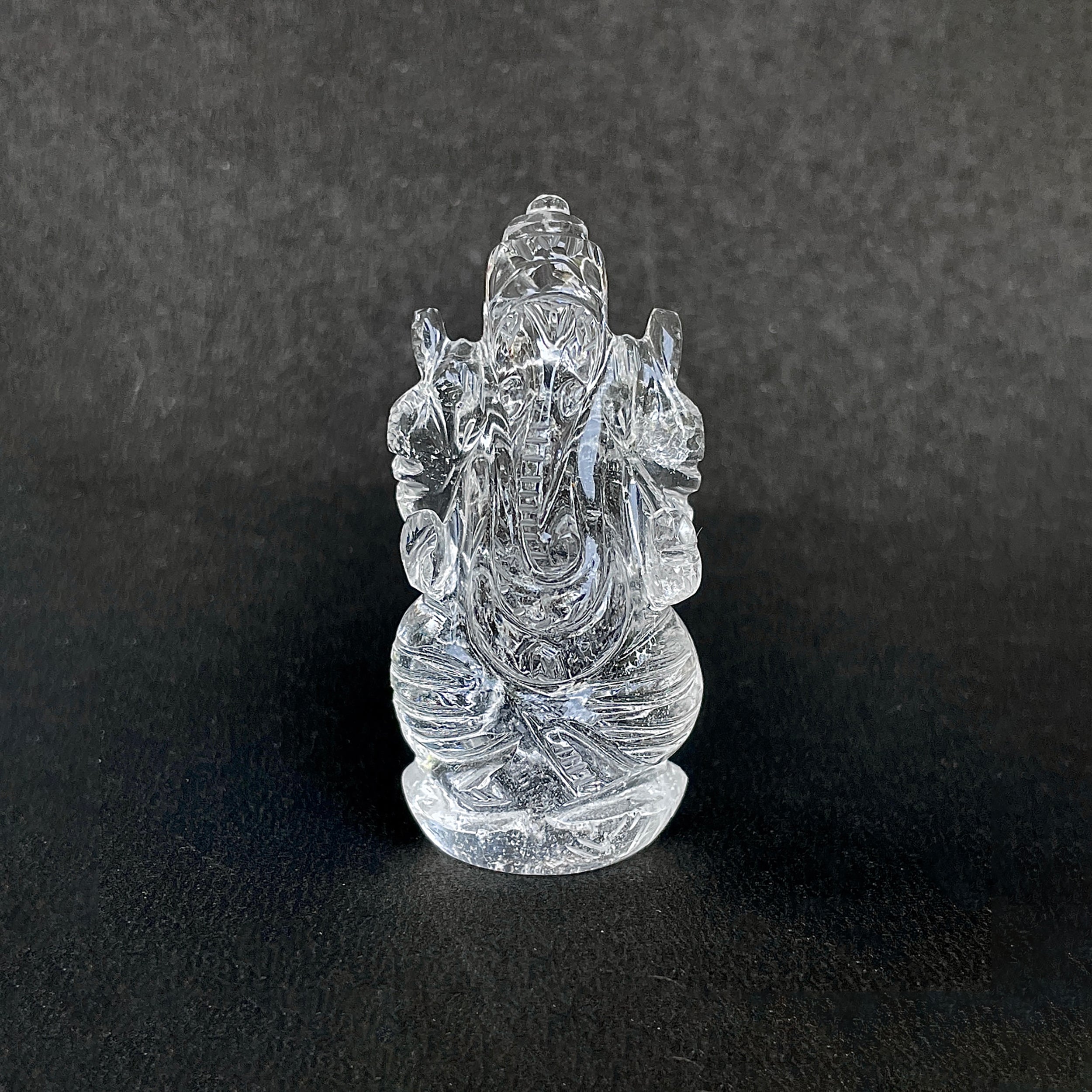 รูปเคารพพระพิฆเนศคริสตัลควอตซ์ 212 กะรัต สูง 5.8 ซม.(CST-MRT-74.)