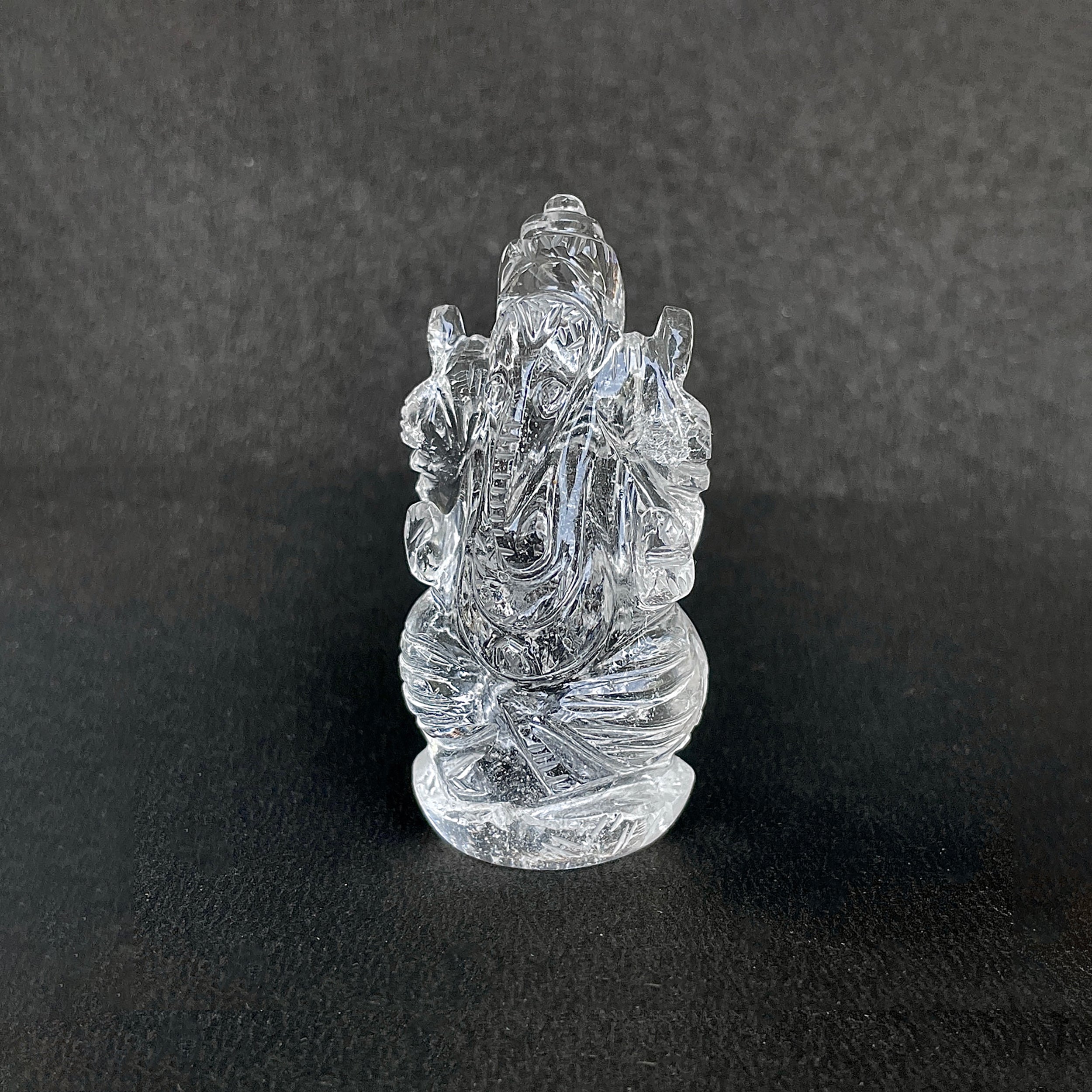 รูปเคารพพระพิฆเนศคริสตัลควอตซ์ 212 กะรัต สูง 5.8 ซม.(CST-MRT-74.)