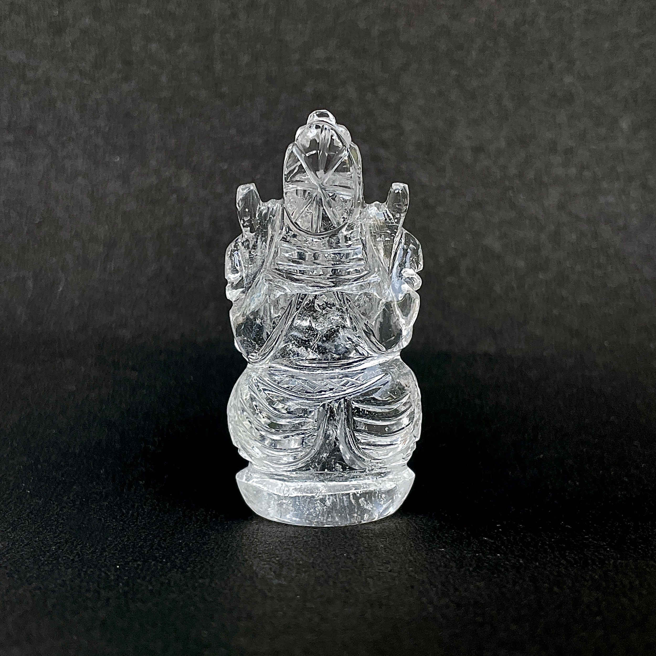 รูปเคารพพระพิฆเนศคริสตัลควอตซ์ 212 กะรัต สูง 5.8 ซม.(CST-MRT-74.)