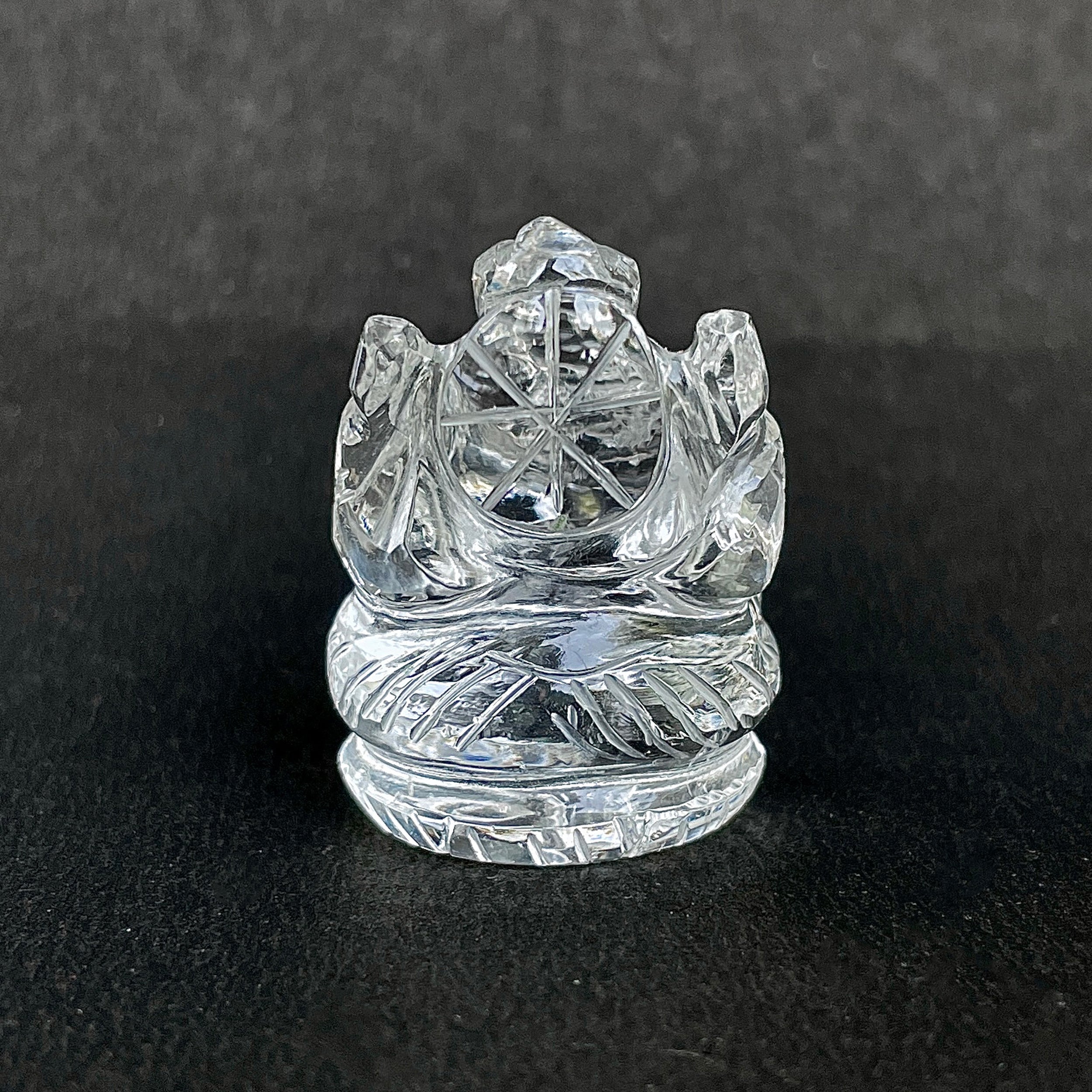 Crystal Quartz Ganesha Idol 115 Carat Idol Height-3.3 CM-(CST-MRT-75.)