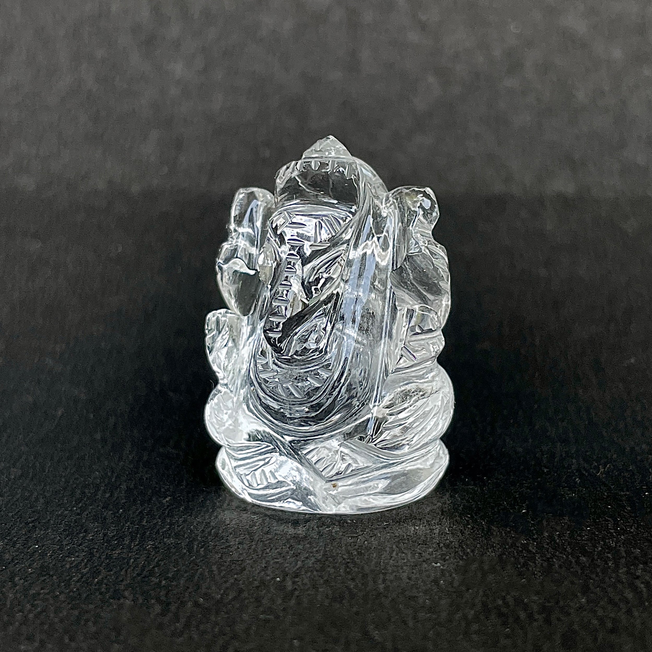 รูปเคารพพระพิฆเนศคริสตัลควอตซ์ 88.5 กะรัต สูง 3.3 ซม.(CST-MRT-76.)