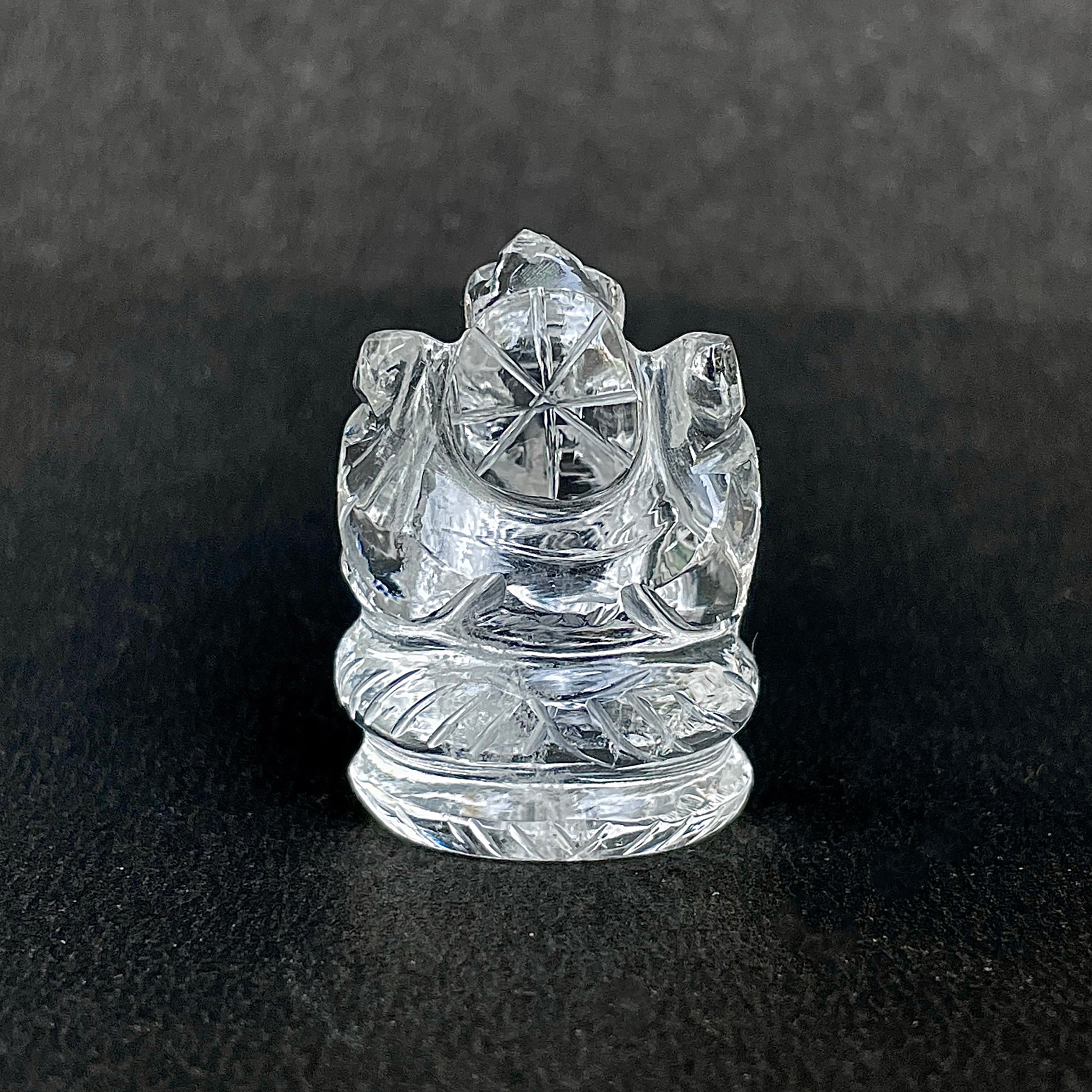 รูปเคารพพระพิฆเนศคริสตัลควอตซ์ 88.5 กะรัต สูง 3.3 ซม.(CST-MRT-76.)