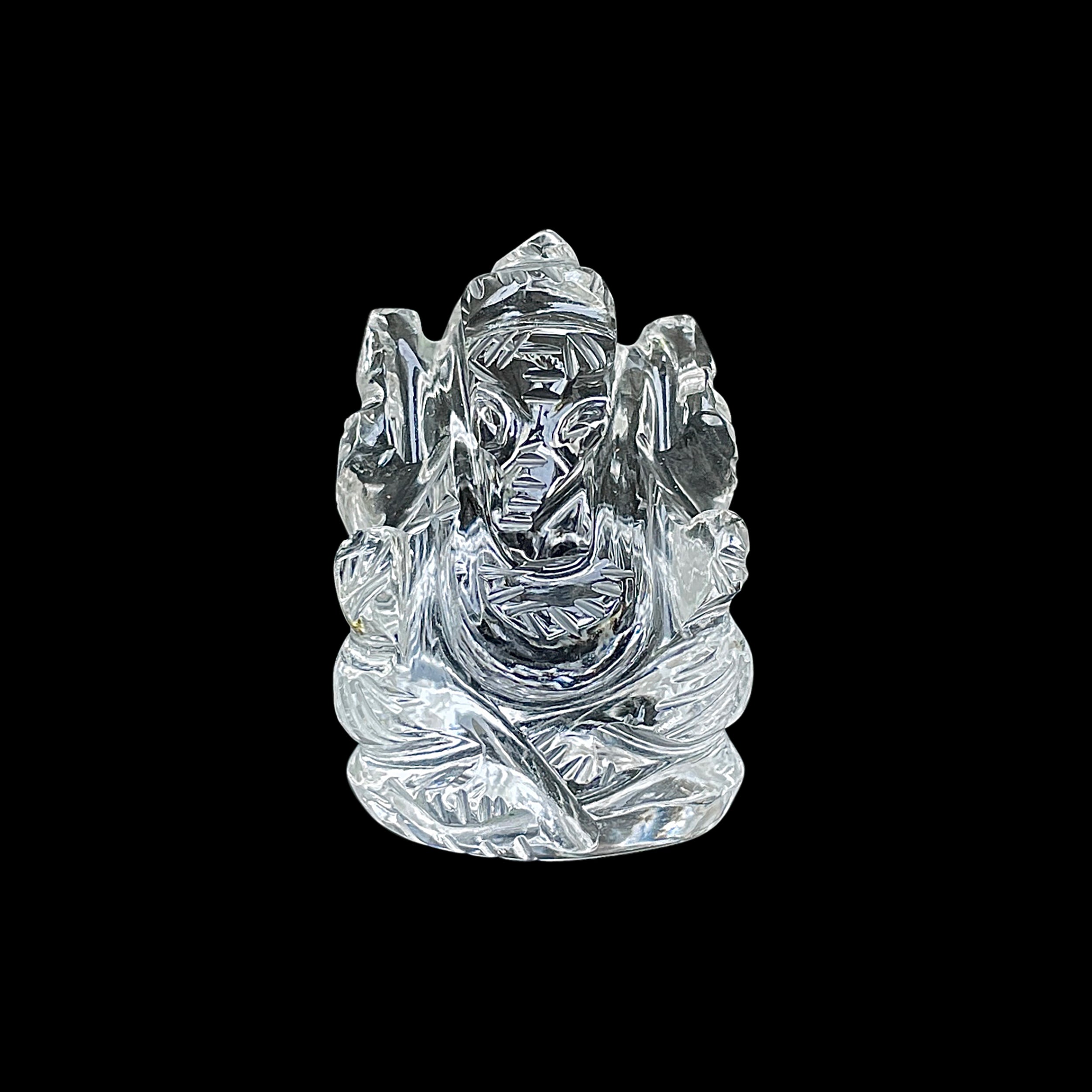 รูปเคารพพระพิฆเนศคริสตัลควอตซ์ 94 กะรัต สูง 3.3 ซม.(CST-MRT-77.)