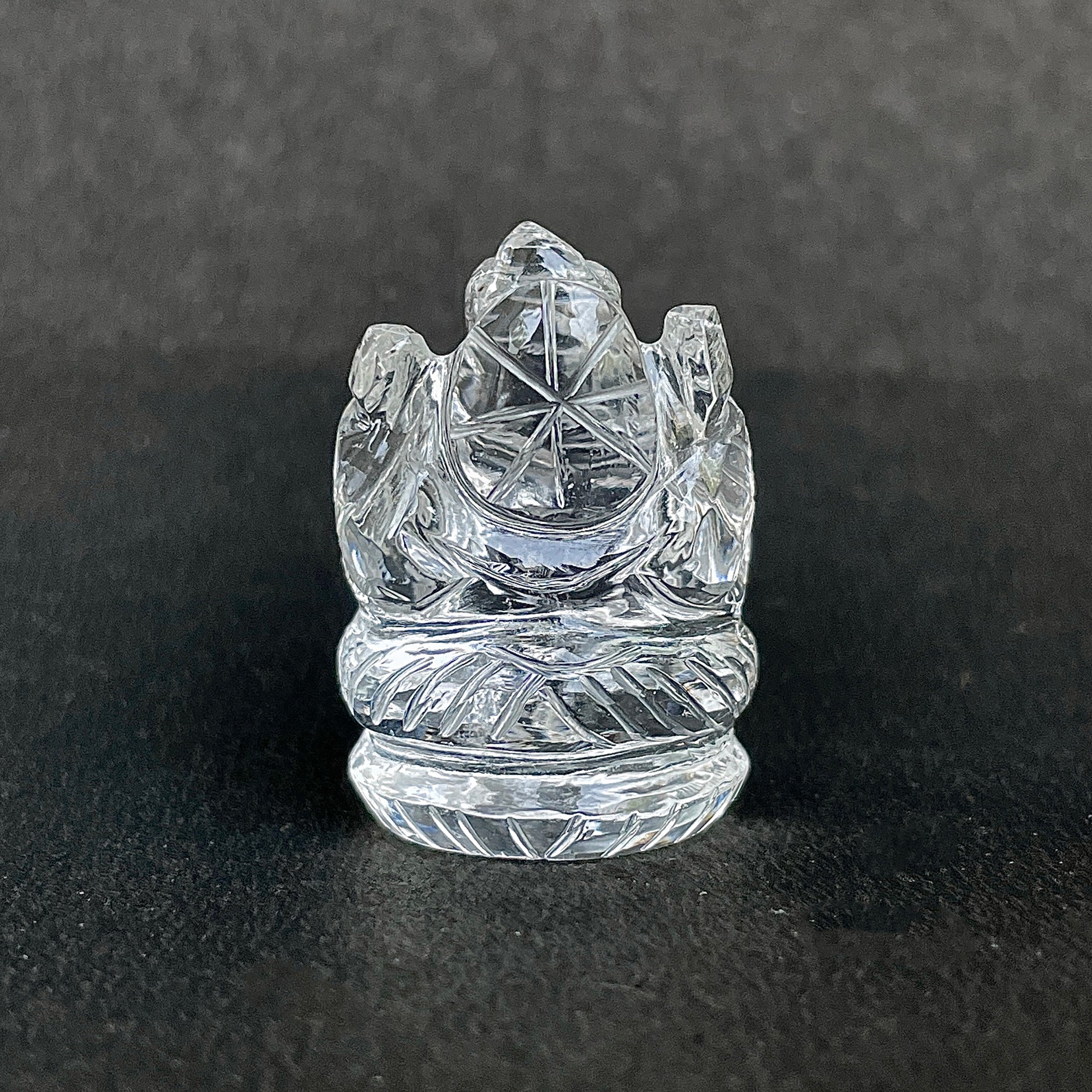 รูปเคารพพระพิฆเนศคริสตัลควอตซ์ 94 กะรัต สูง 3.3 ซม.(CST-MRT-77.)