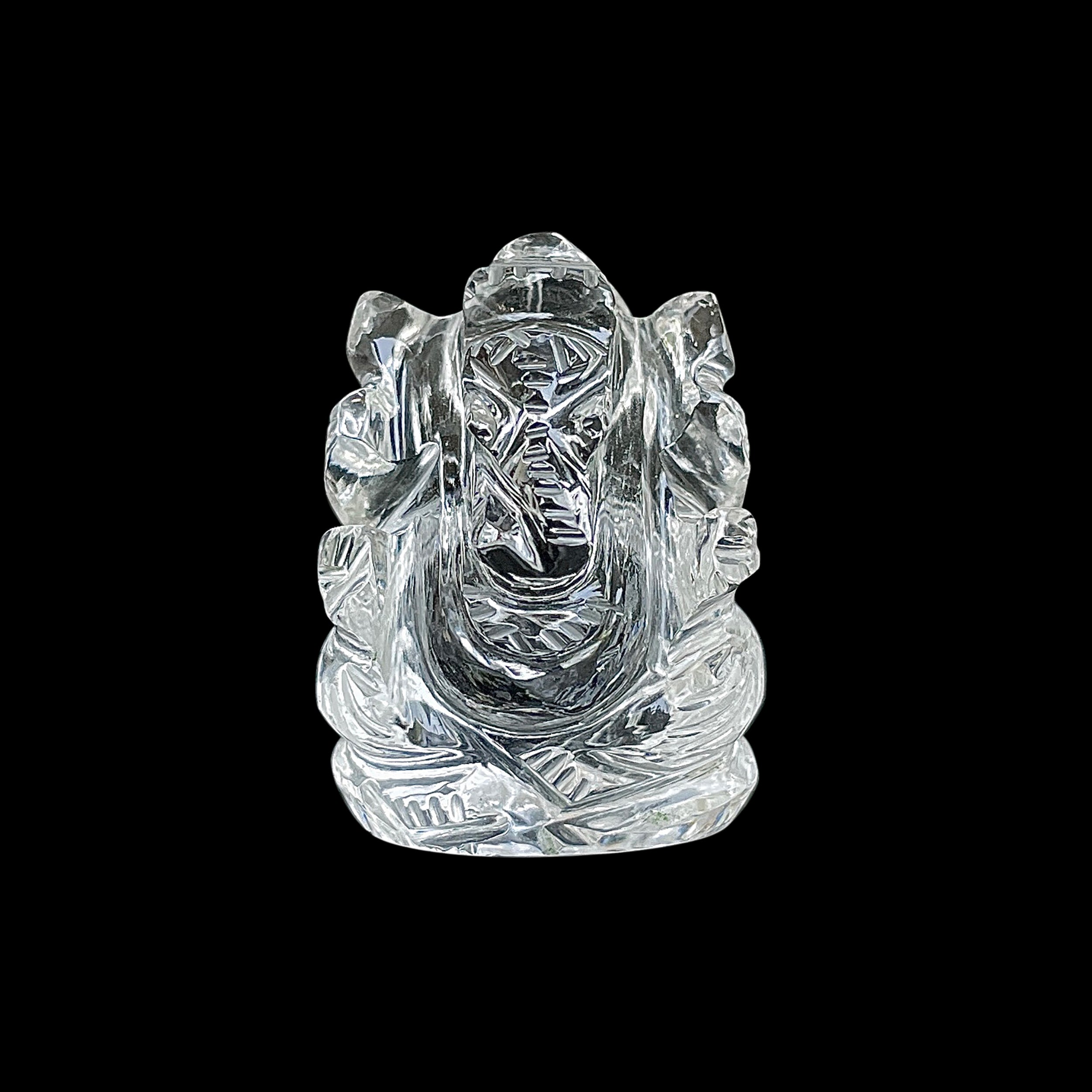 รูปเคารพพระพิฆเนศคริสตัลควอตซ์ 79.5 กะรัต สูง 2.7 ซม.(CST-MRT-78.)