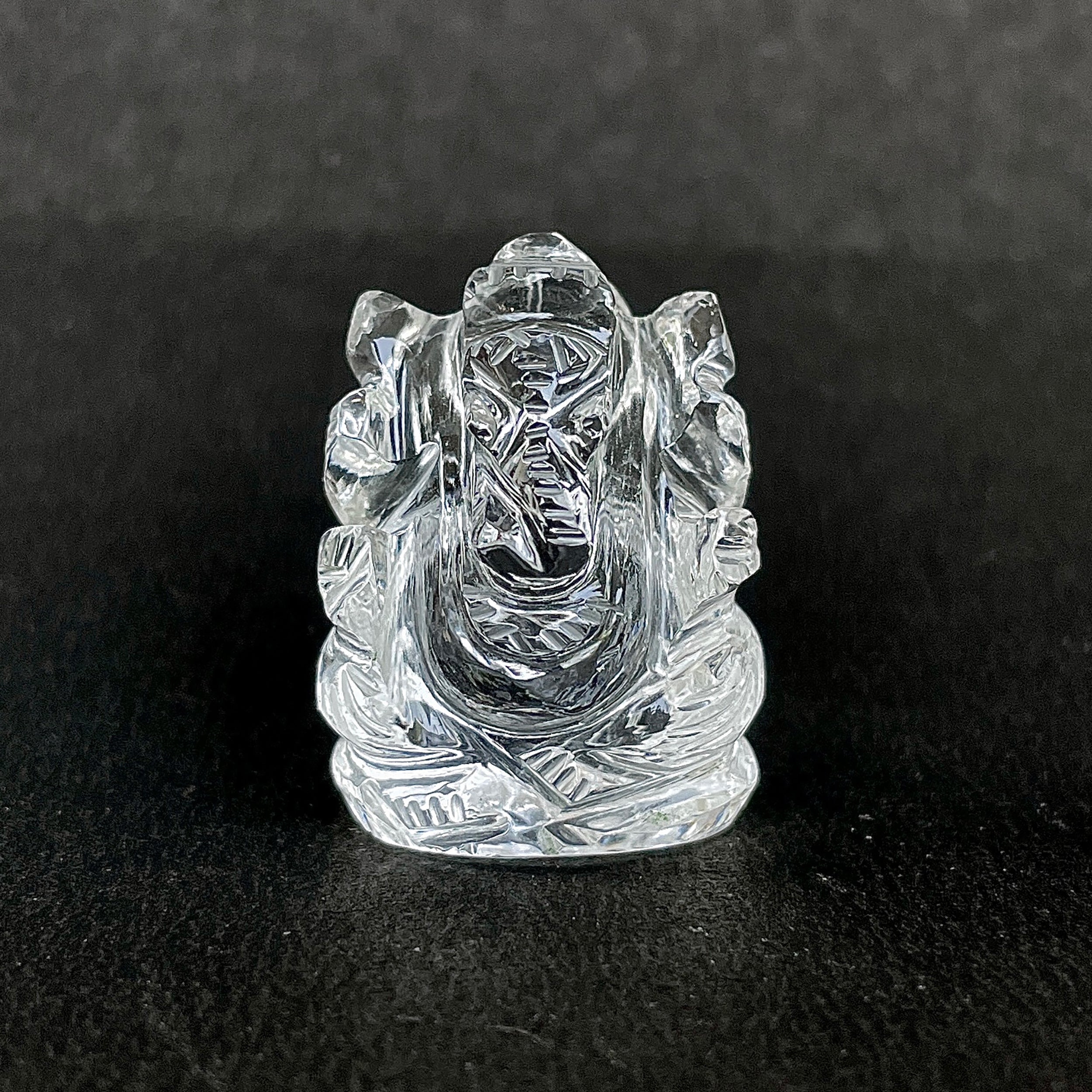 รูปเคารพพระพิฆเนศคริสตัลควอตซ์ 79.5 กะรัต สูง 2.7 ซม.(CST-MRT-78.)