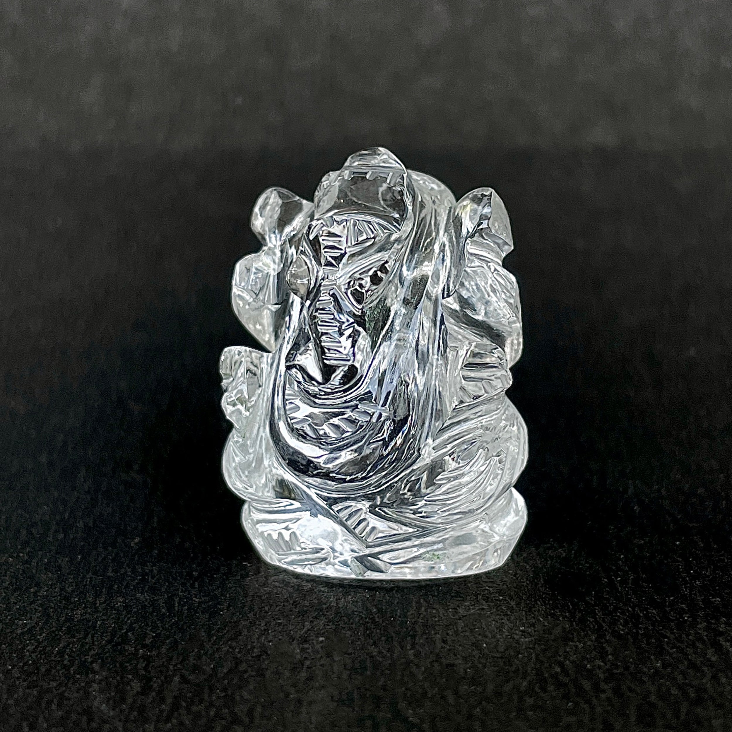 รูปเคารพพระพิฆเนศคริสตัลควอตซ์ 79.5 กะรัต สูง 2.7 ซม.(CST-MRT-78.)