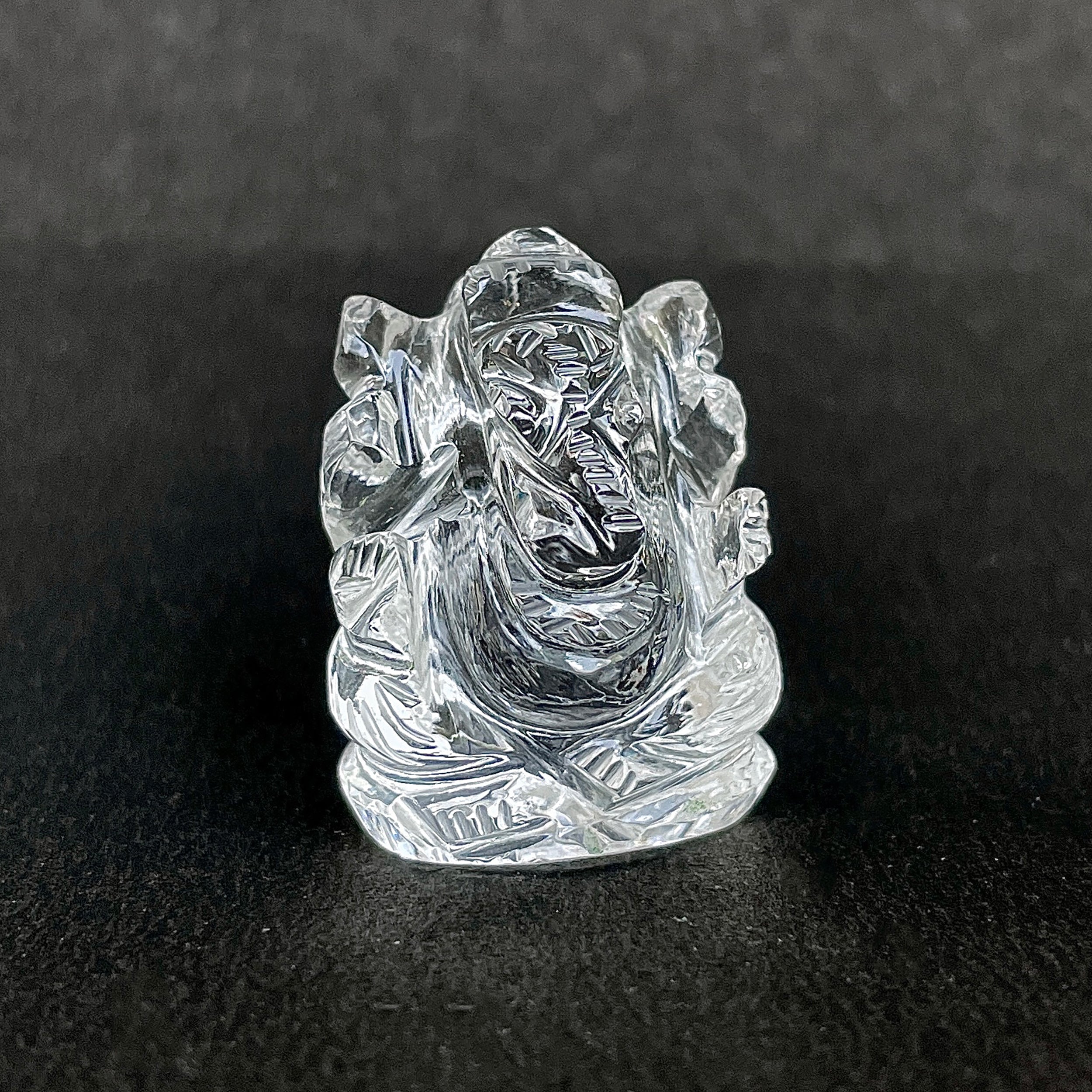 รูปเคารพพระพิฆเนศคริสตัลควอตซ์ 79.5 กะรัต สูง 2.7 ซม.(CST-MRT-78.)