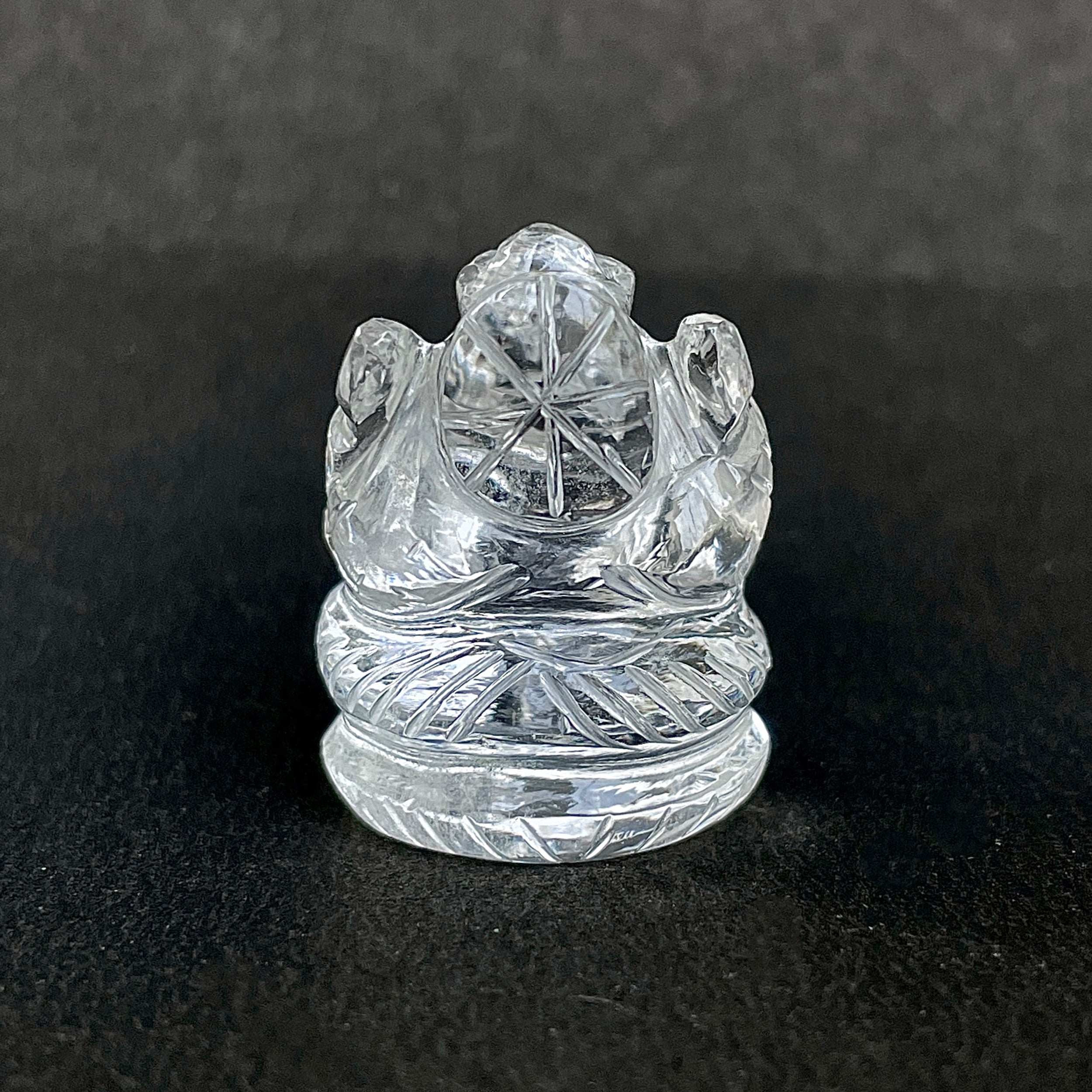 รูปเคารพพระพิฆเนศคริสตัลควอตซ์ 94.5 กะรัต สูง 3 ซม.(CST-MRT-79.)