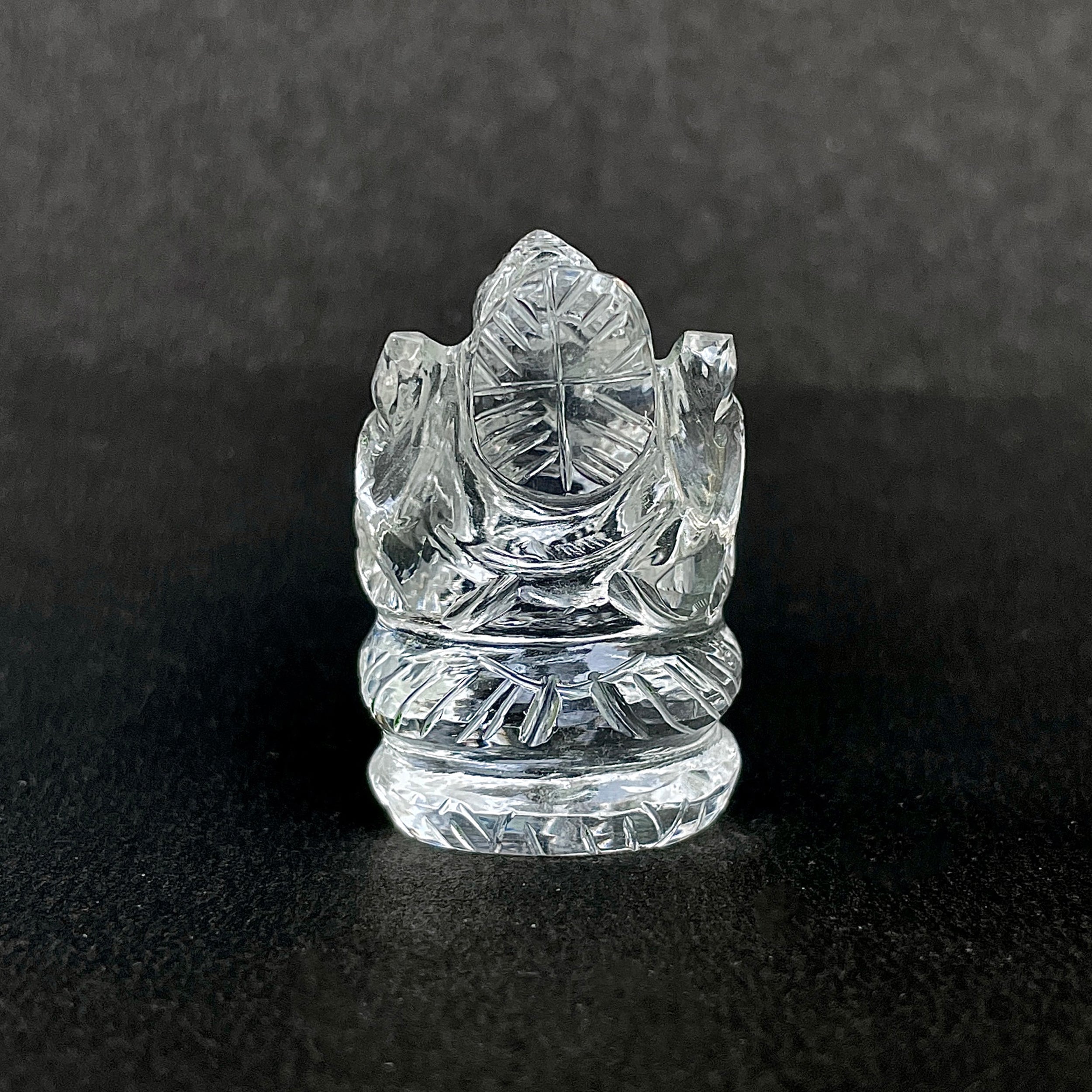 รูปเคารพพระพิฆเนศคริสตัลควอตซ์ 94 กะรัต สูง 3.3 ซม.(CST-MRT-80.)