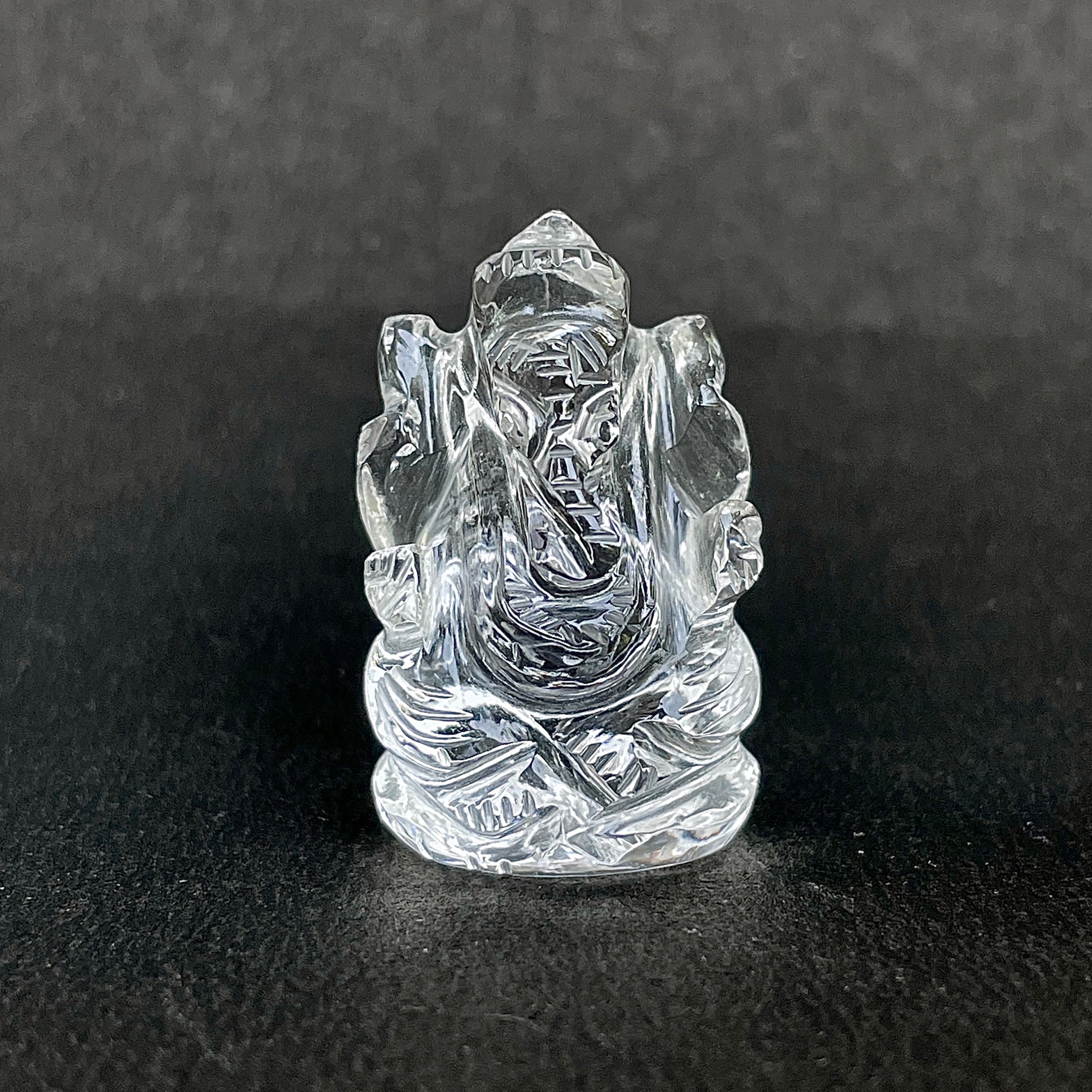 รูปเคารพพระพิฆเนศคริสตัลควอตซ์ 78 กะรัต สูง 3.3 ซม.(CST-MRT-81.)