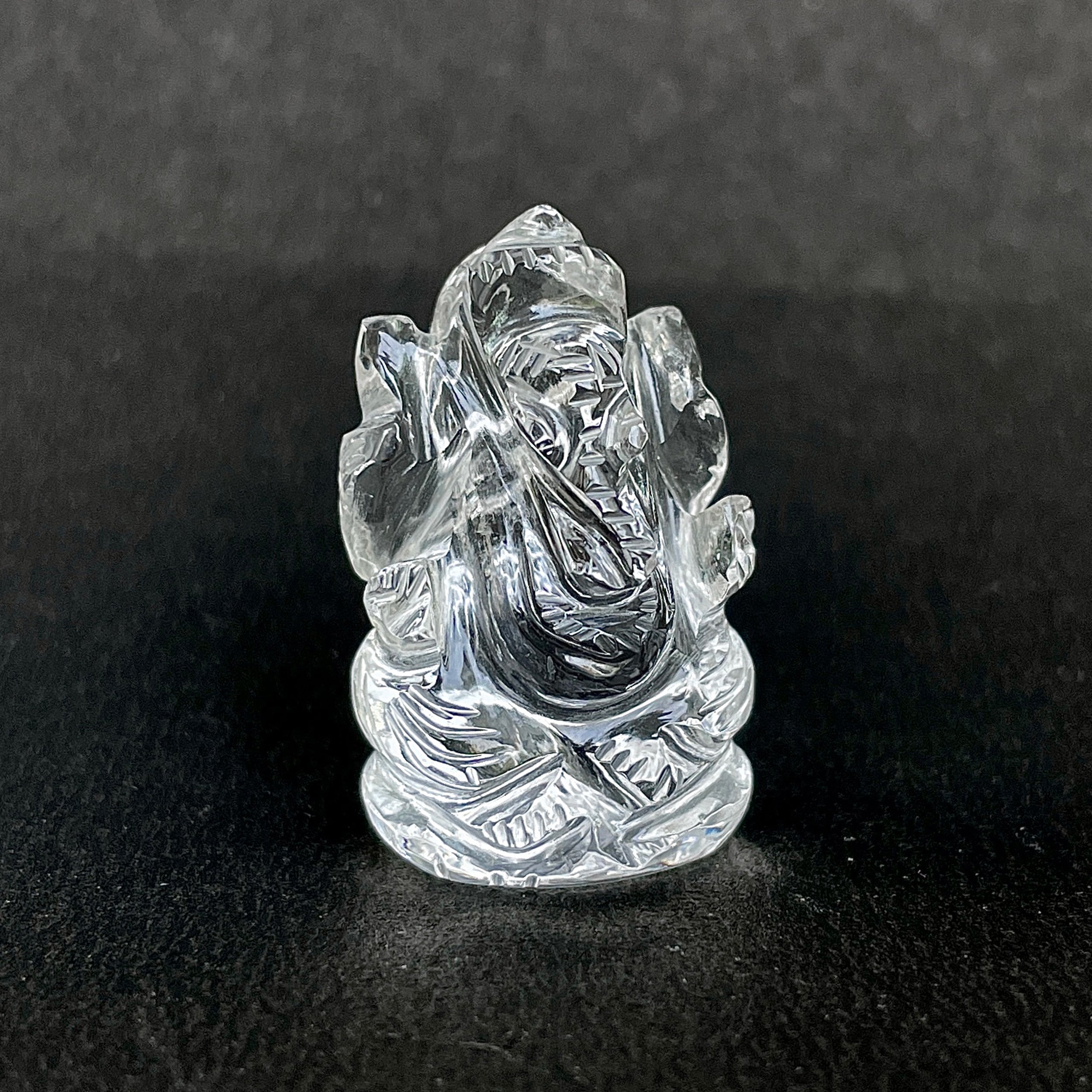 รูปเคารพพระพิฆเนศคริสตัลควอตซ์ 78 กะรัต สูง 3.3 ซม.(CST-MRT-81.)