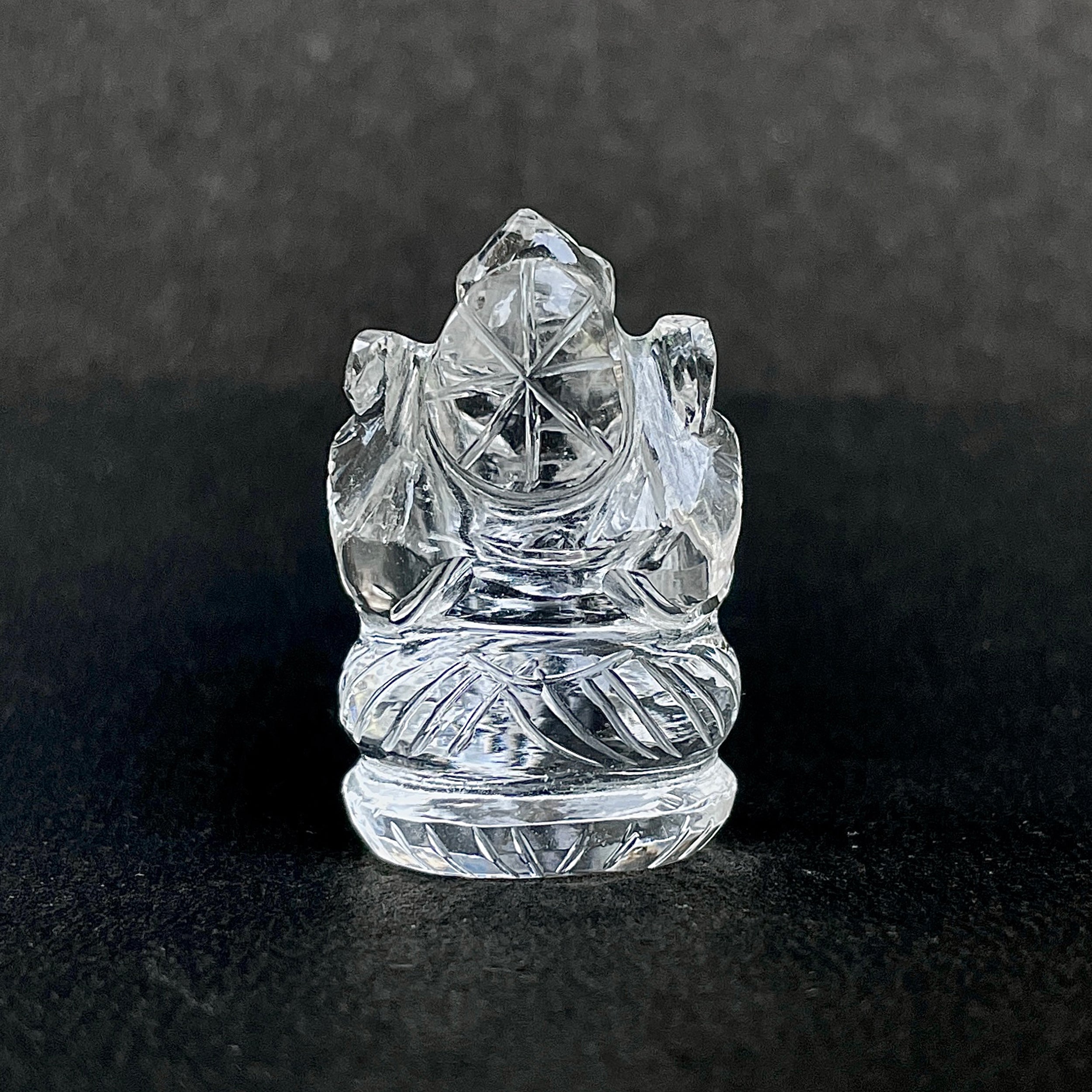 รูปเคารพพระพิฆเนศคริสตัลควอตซ์ 78 กะรัต สูง 3.3 ซม.(CST-MRT-81.)