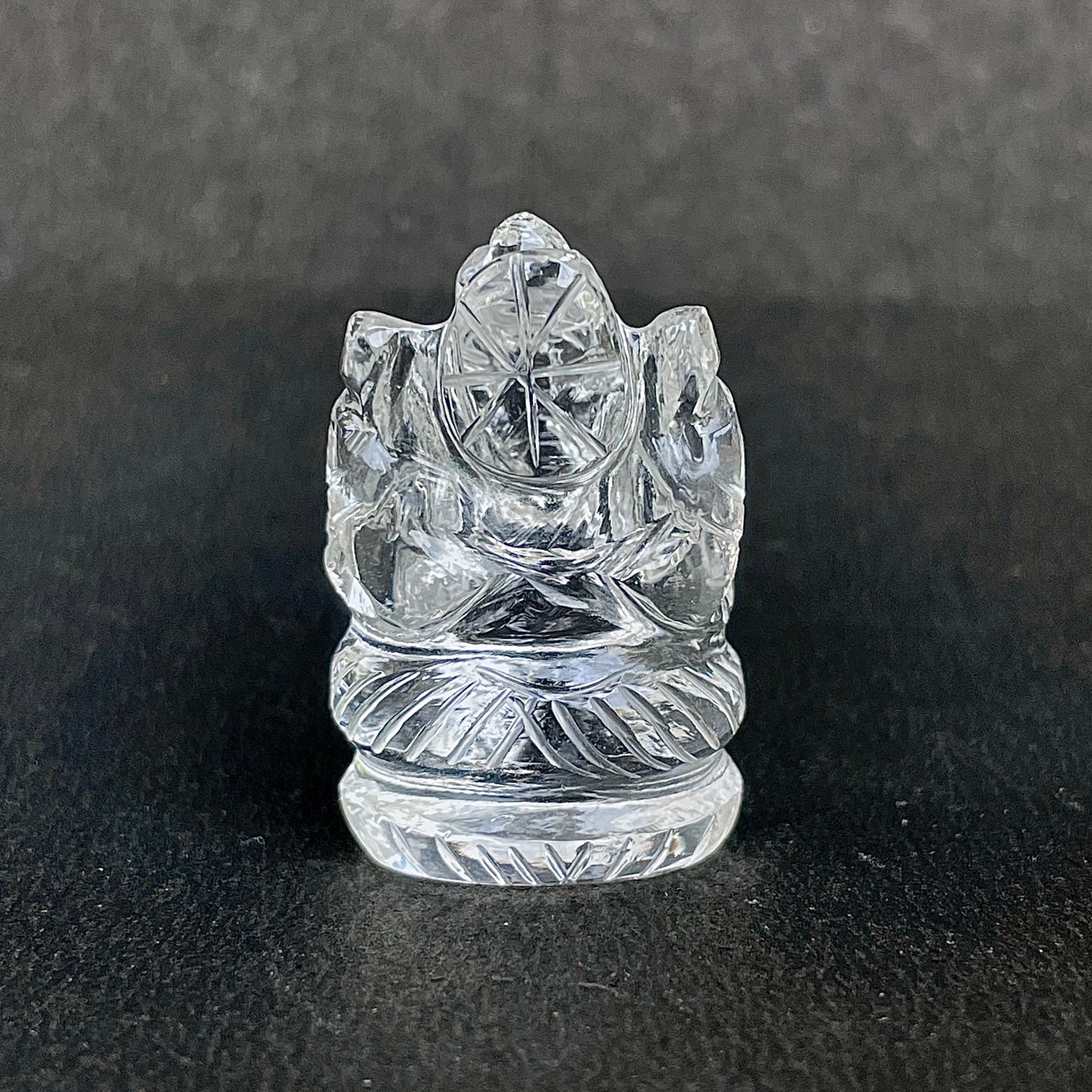 รูปเคารพพระพิฆเนศคริสตัลควอตซ์ 80.5 กะรัต สูง 3.3 ซม.(CST-MRT-82.)