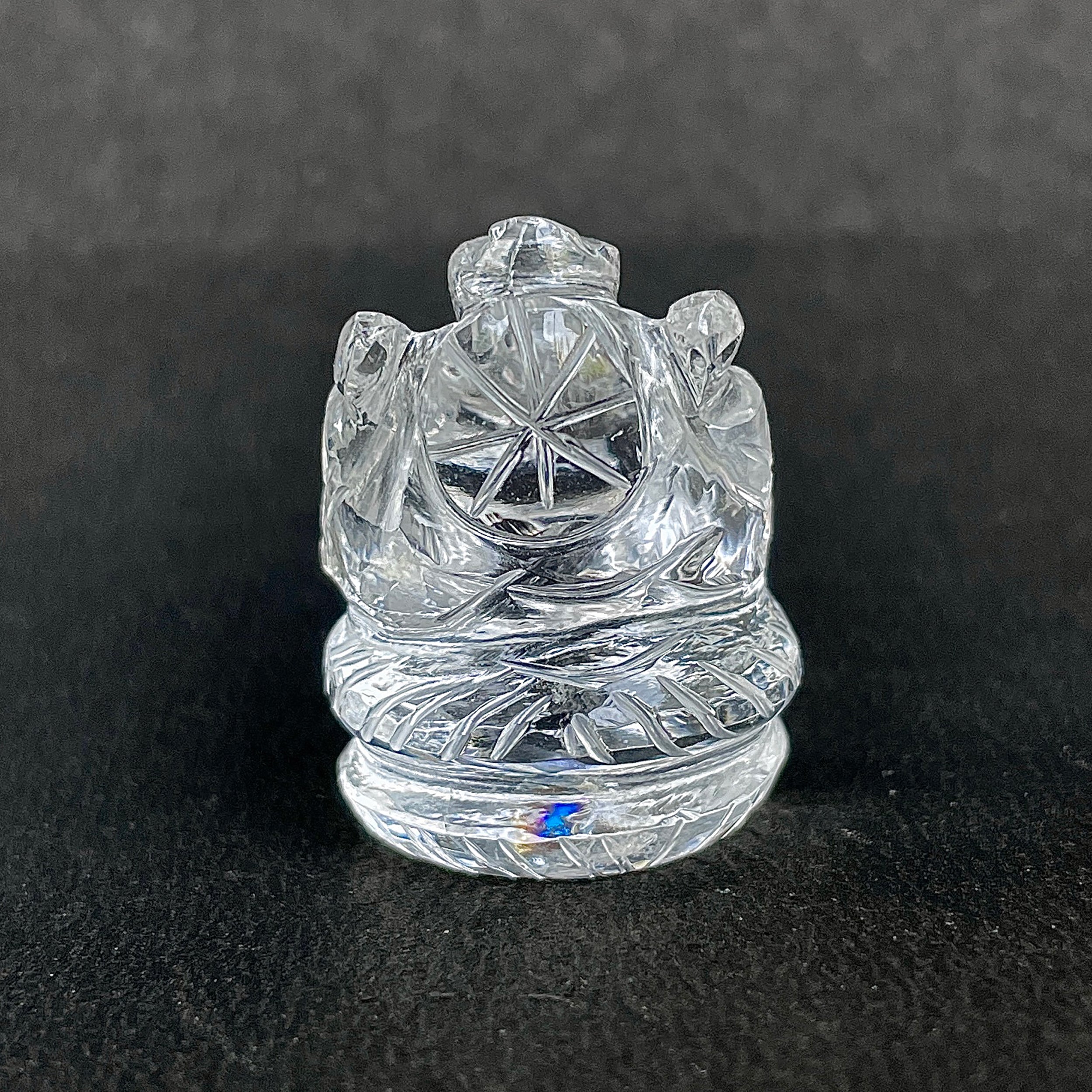 รูปเคารพพระพิฆเนศคริสตัลควอตซ์ 89.5 กะรัต สูง 3 ซม.(CST-MRT-83.)