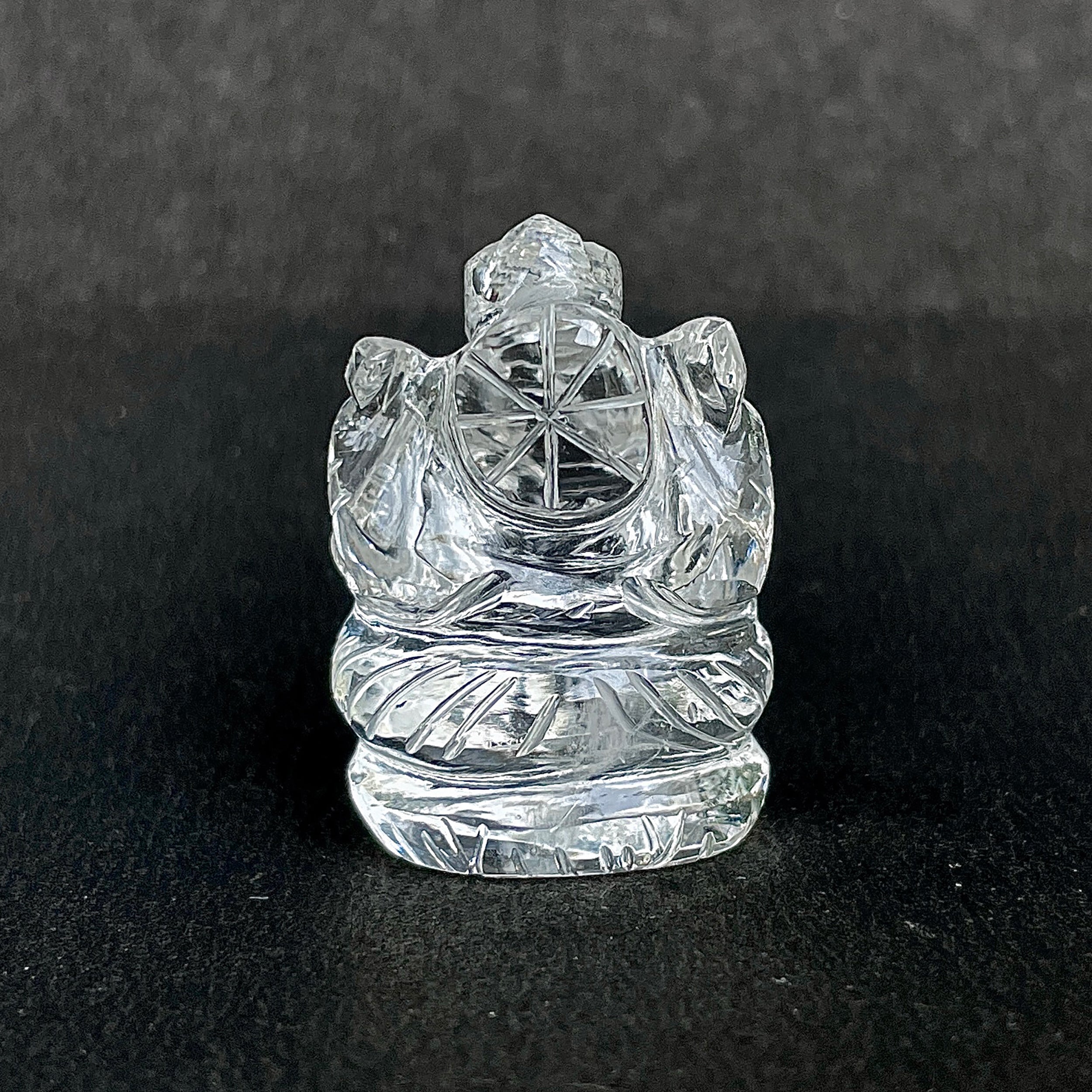 รูปเคารพพระพิฆเนศคริสตัลควอตซ์ 89.5 กะรัต สูง 3 ซม.(CST-MRT-84.)