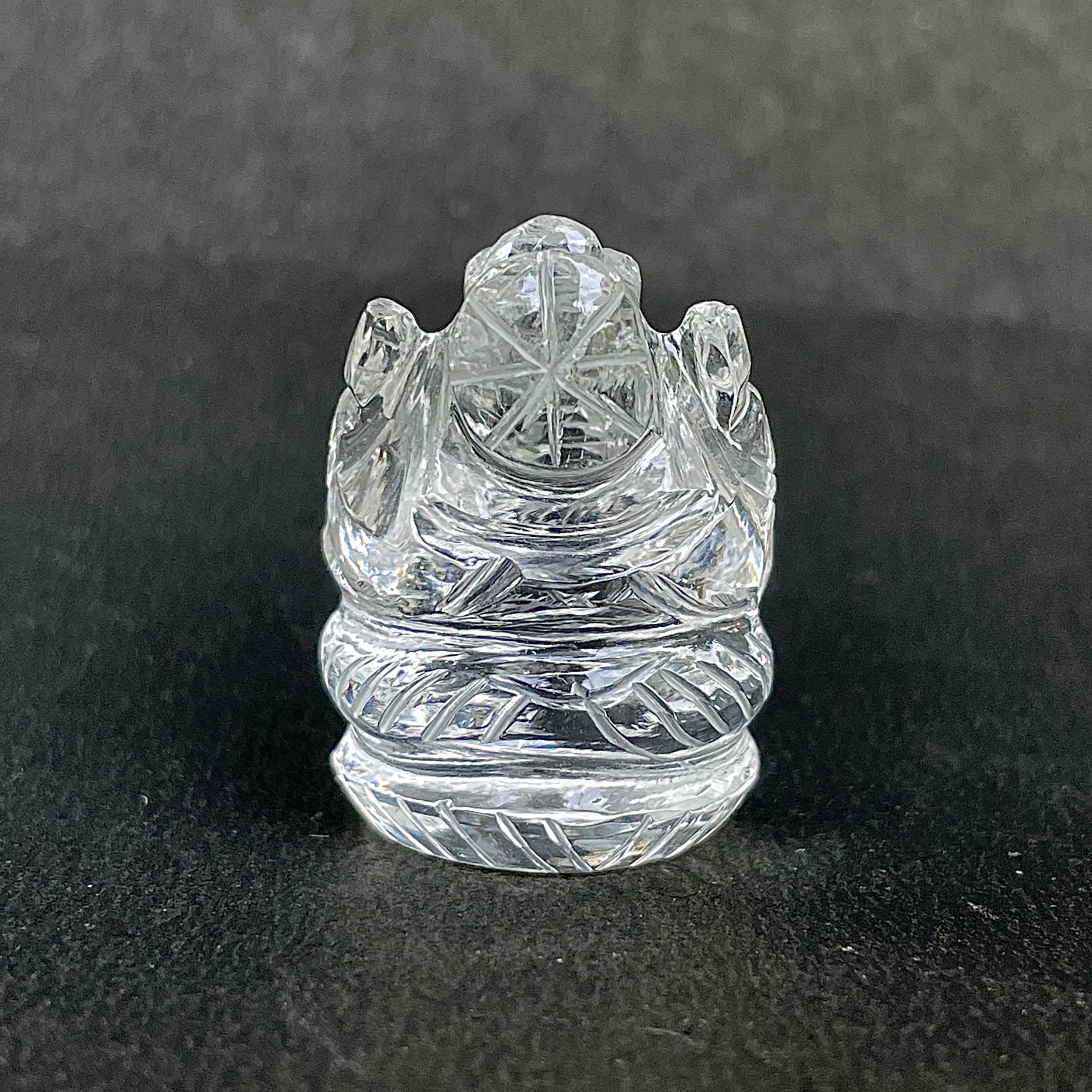 รูปเคารพพระพิฆเนศคริสตัลควอตซ์ 87.5 กะรัต สูง 3 ซม.(CST-MRT-85.)