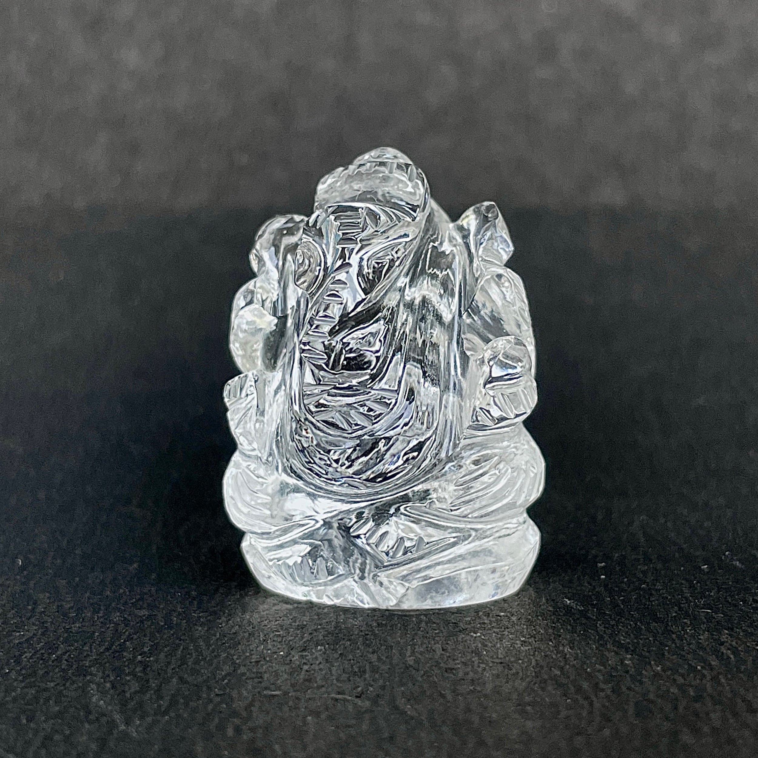 รูปเคารพพระพิฆเนศคริสตัลควอตซ์ 100.5 กะรัต สูง 3 ซม.(CST-MRT-86.)