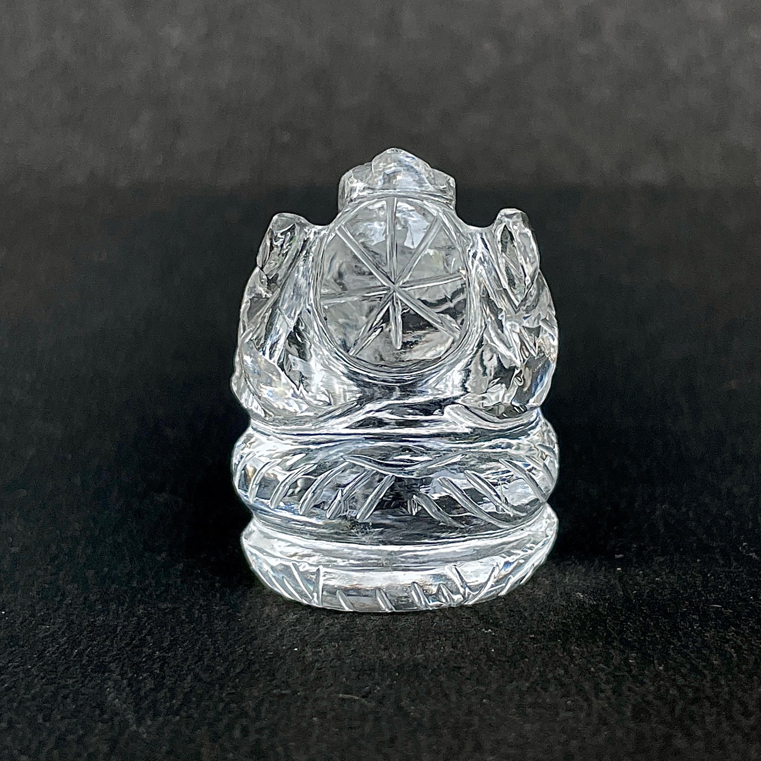 Crystal Quartz Ganesha Idol 100 Carat Idol Height-3 CM-(CST-MRT-87.)